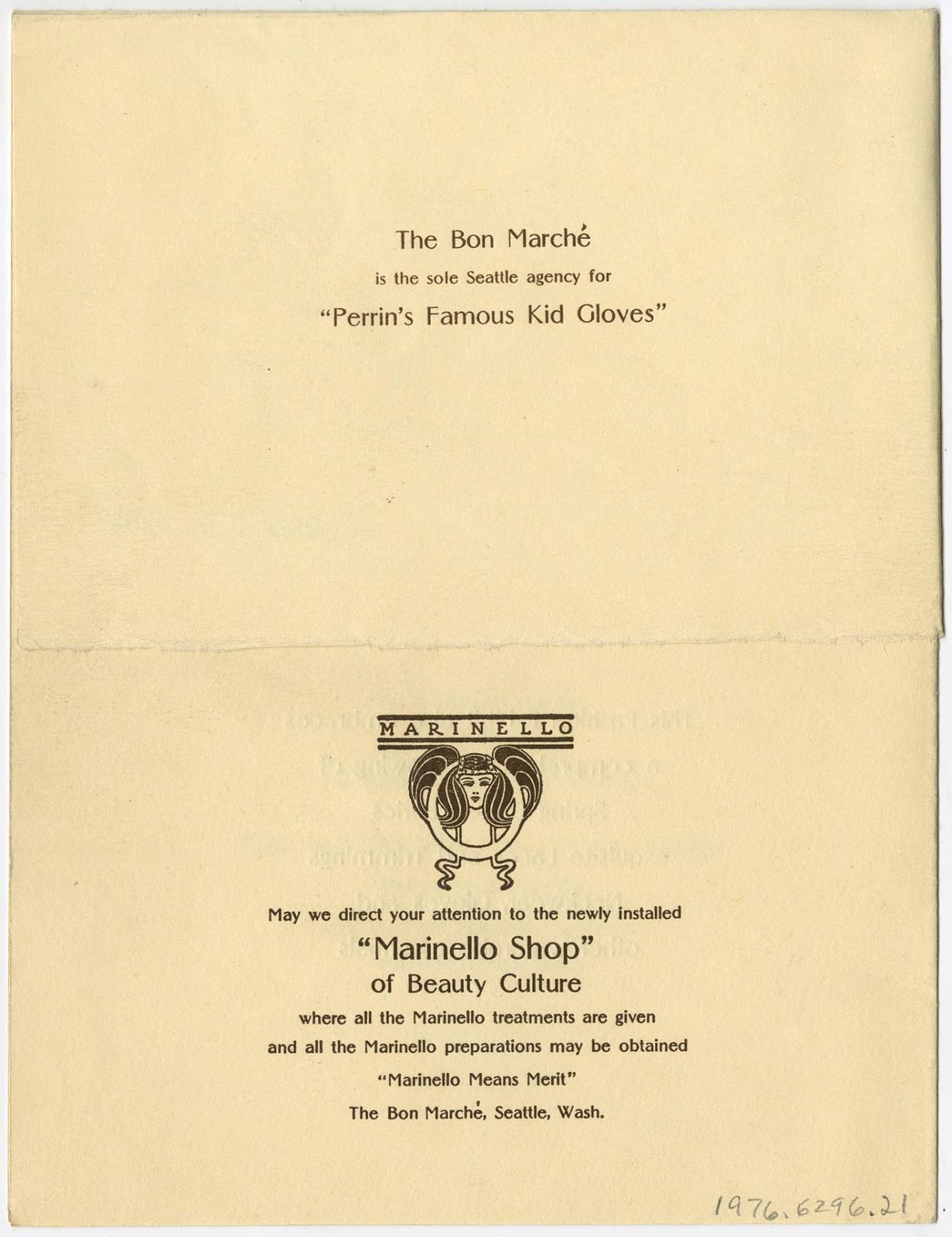 Image of The Bon Marché's spring fashion display announcement, 1914