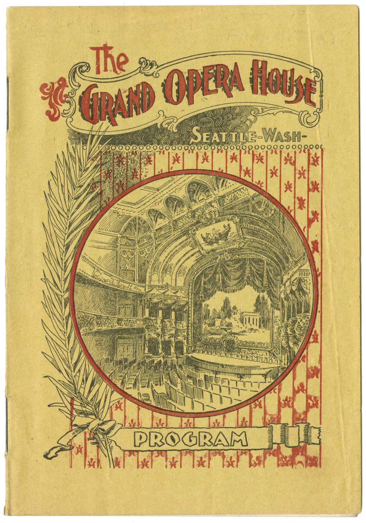 Image of Grand Opera House program, Seattle, 1902