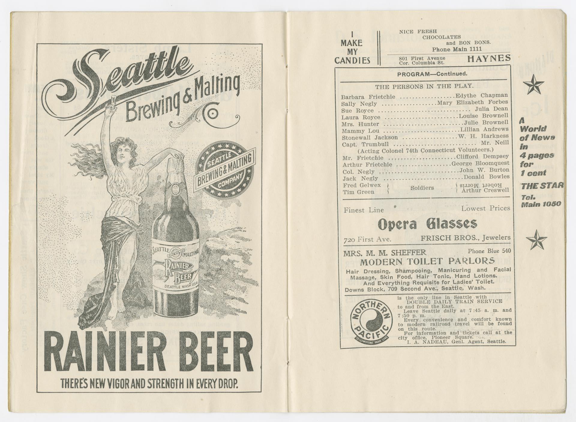 Image of Grand Opera House program, Seattle, 1902