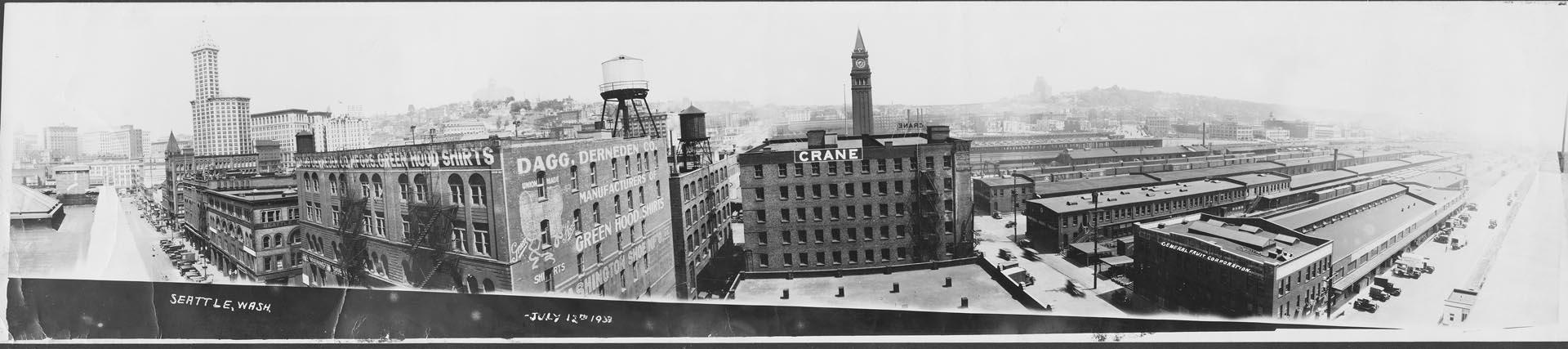 Image of Downtown Seattle facing east, July 12, 1939