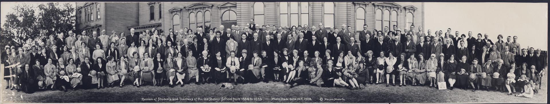 Image of Reunion of students and teachers of Denny School, Seattle, June 24, 1928