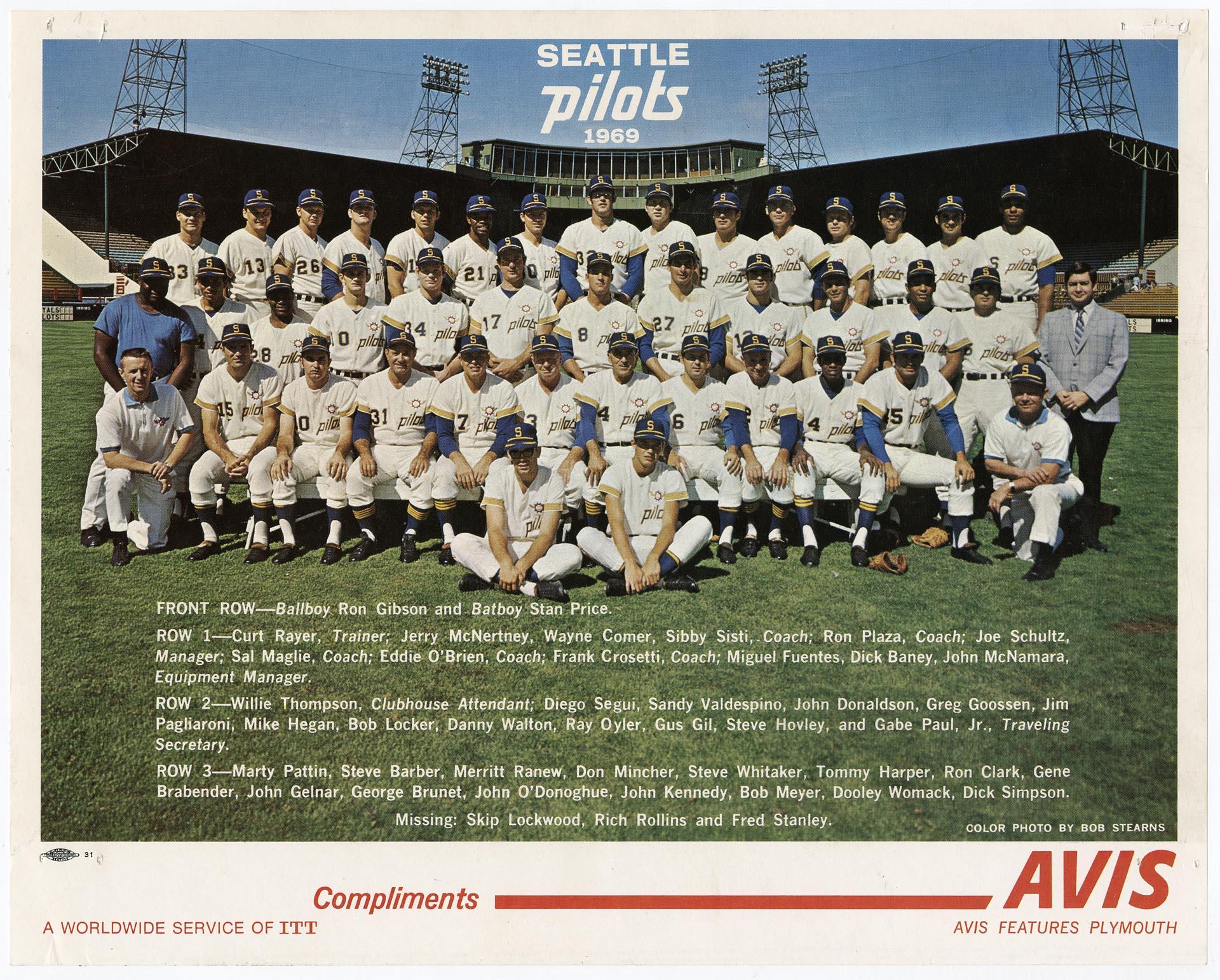Image of Seattle Pilots promotional photograph, 1969
