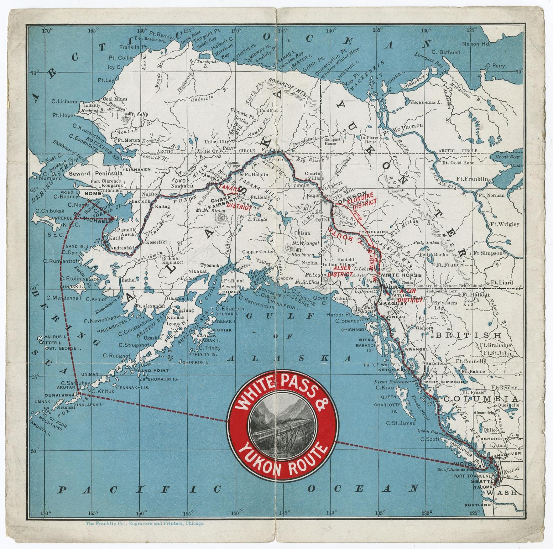 Image of White Pass & Yukon Route leaflet, circa 1910