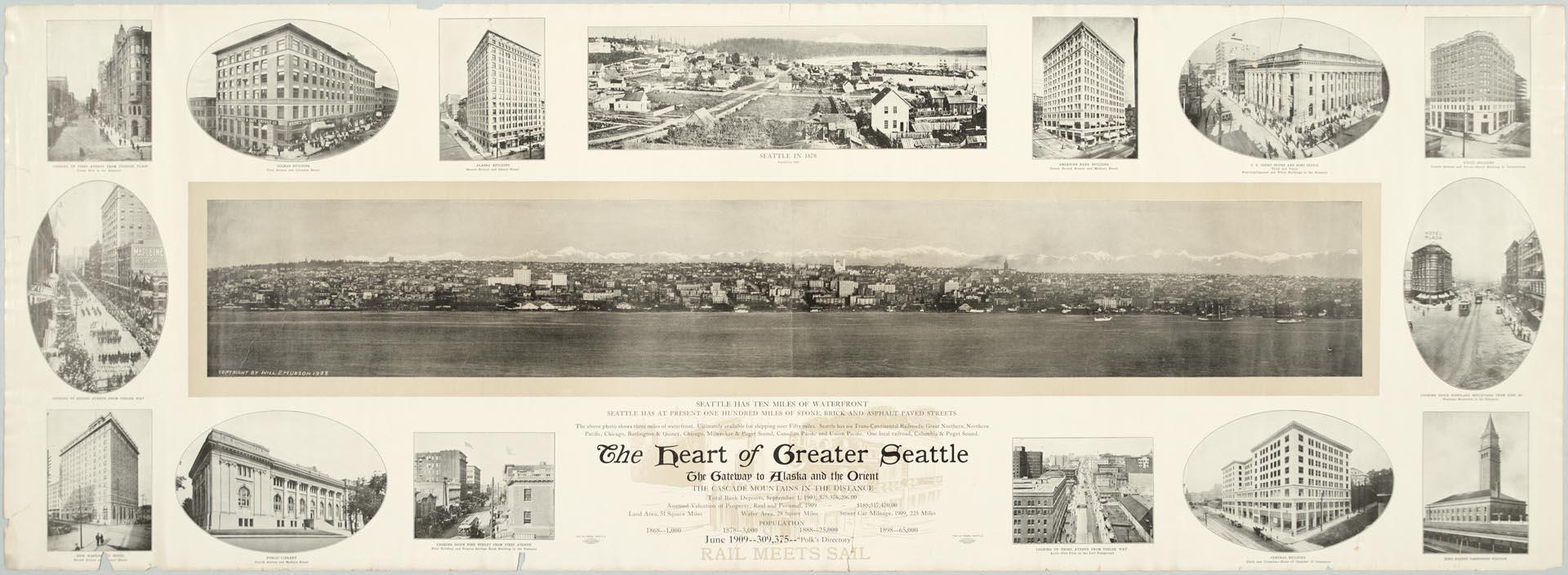 Image of The Heart of Greater Seattle poster, June 1909