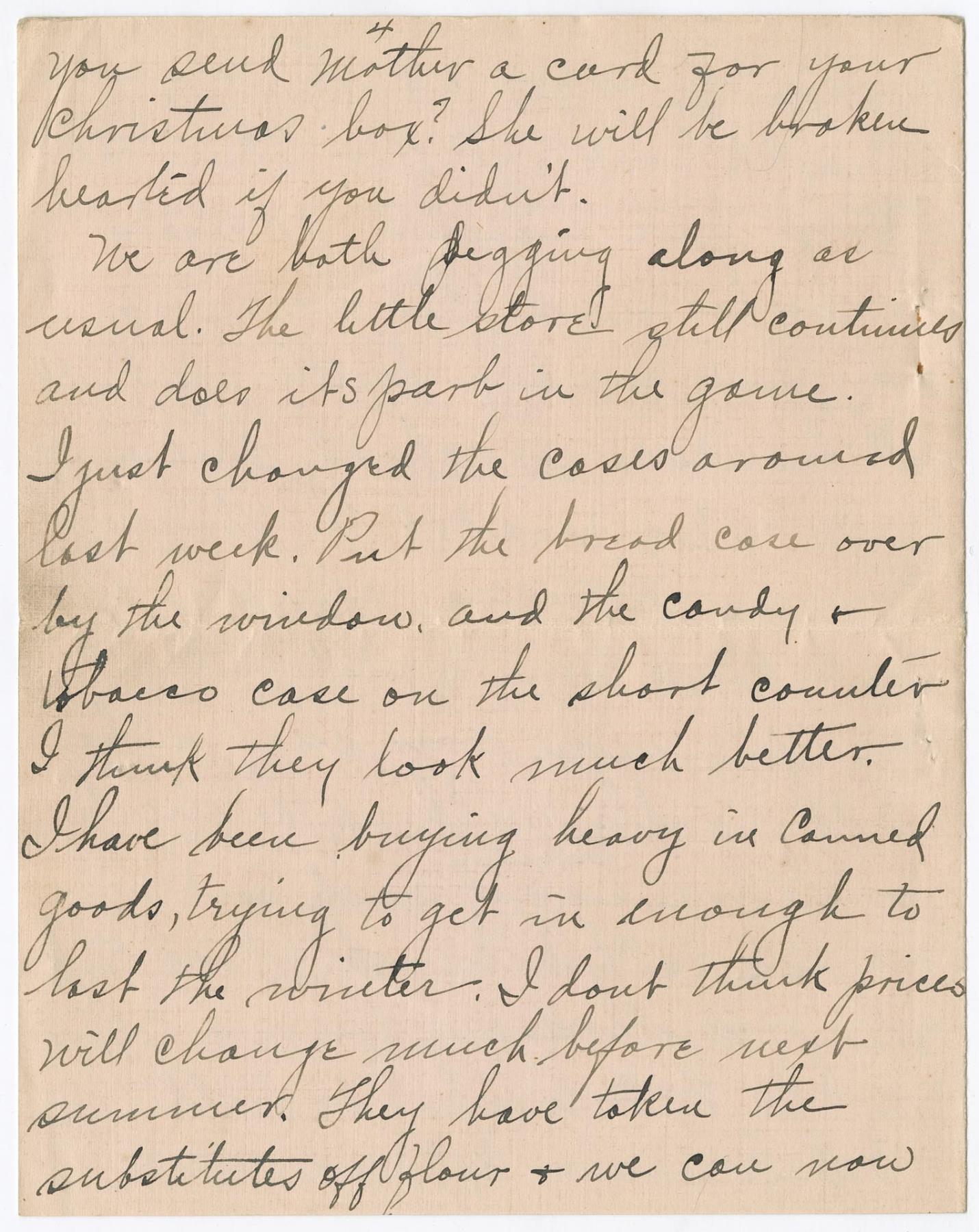 Image of Letter from Isabelle Bailey to Joseph Orr about Armistice Day, November 1918