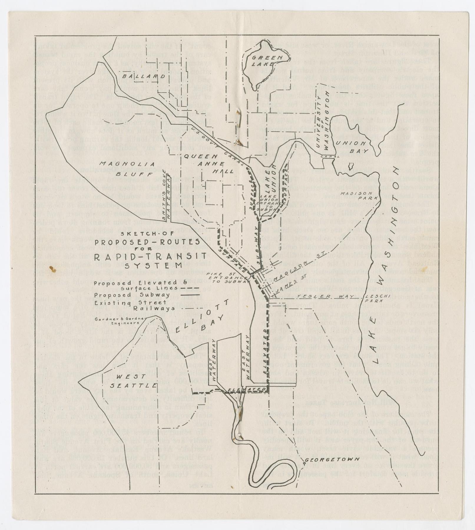 Image of Brochure promoting a rapid transit solution for Seattle, 1926