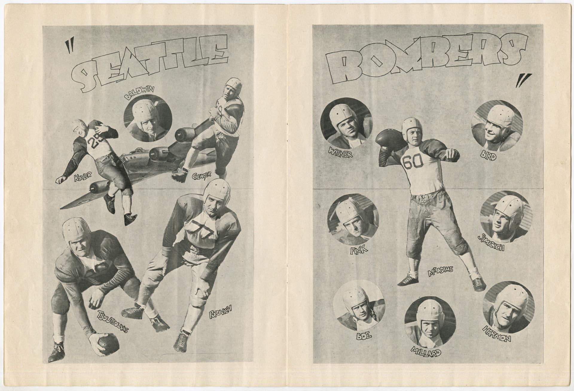 Image of Seattle Bombers football program, September 8, 1944