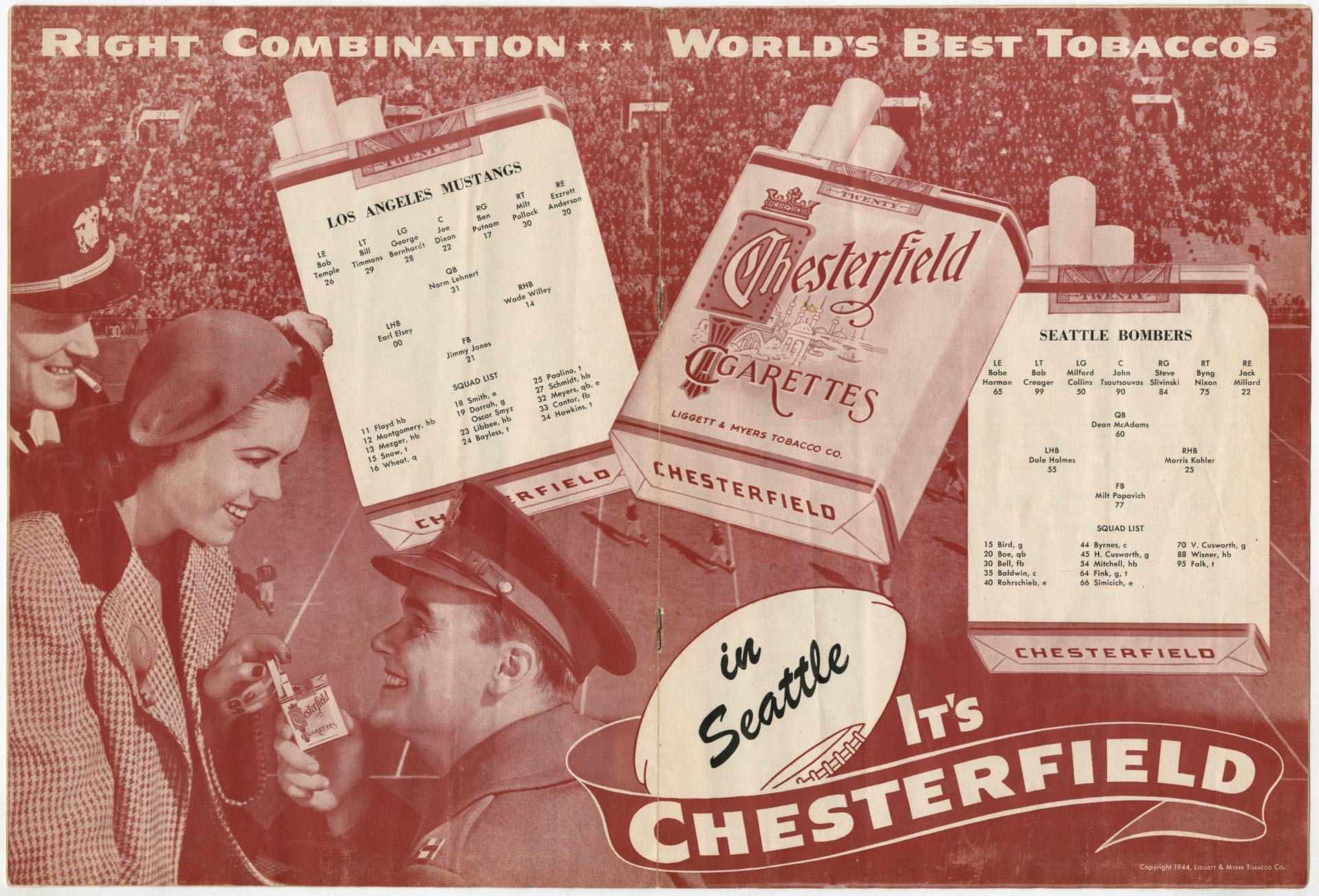 Image of Seattle Bombers football program, September 8, 1944
