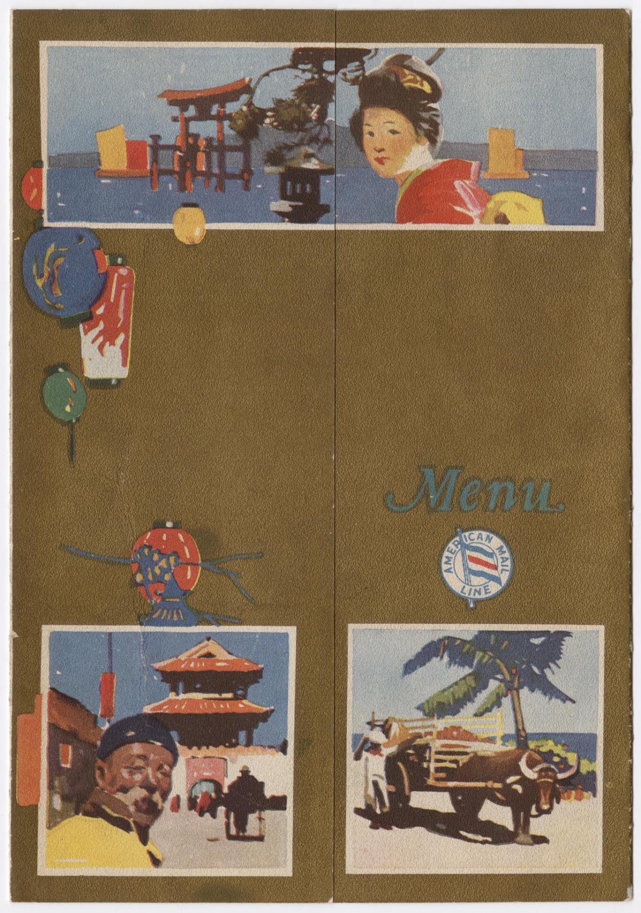Image of S. S. President Grant menu, February 22, 1928