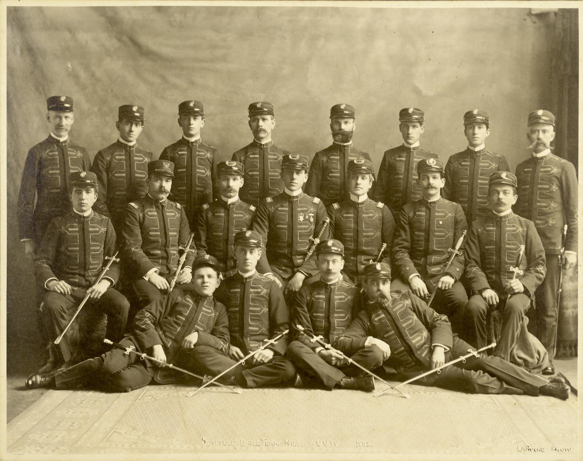 Image of Ancient Order of United Workmen Drill Team No. 1, Seattle, 1902