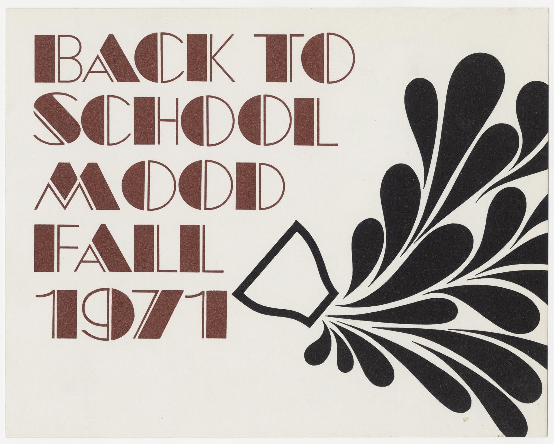 Image of Back to School fashion show program, Seattle, Fall 1971