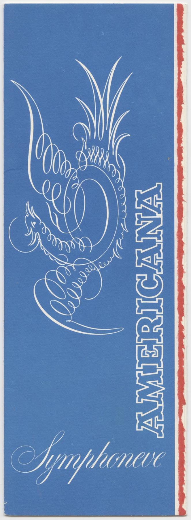 Image of Symphoneve Americana fashion show program, Seattle, October 22, 1959
