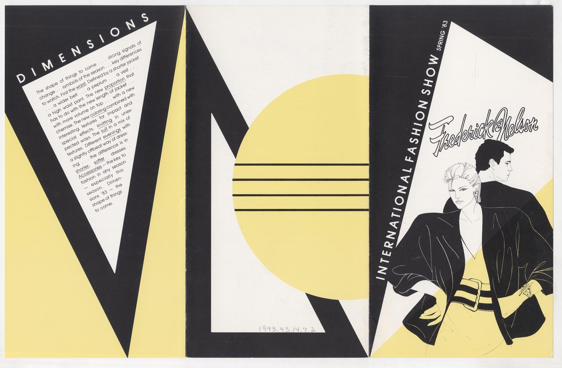 Image of International Fashion Show program, Seattle, 1983