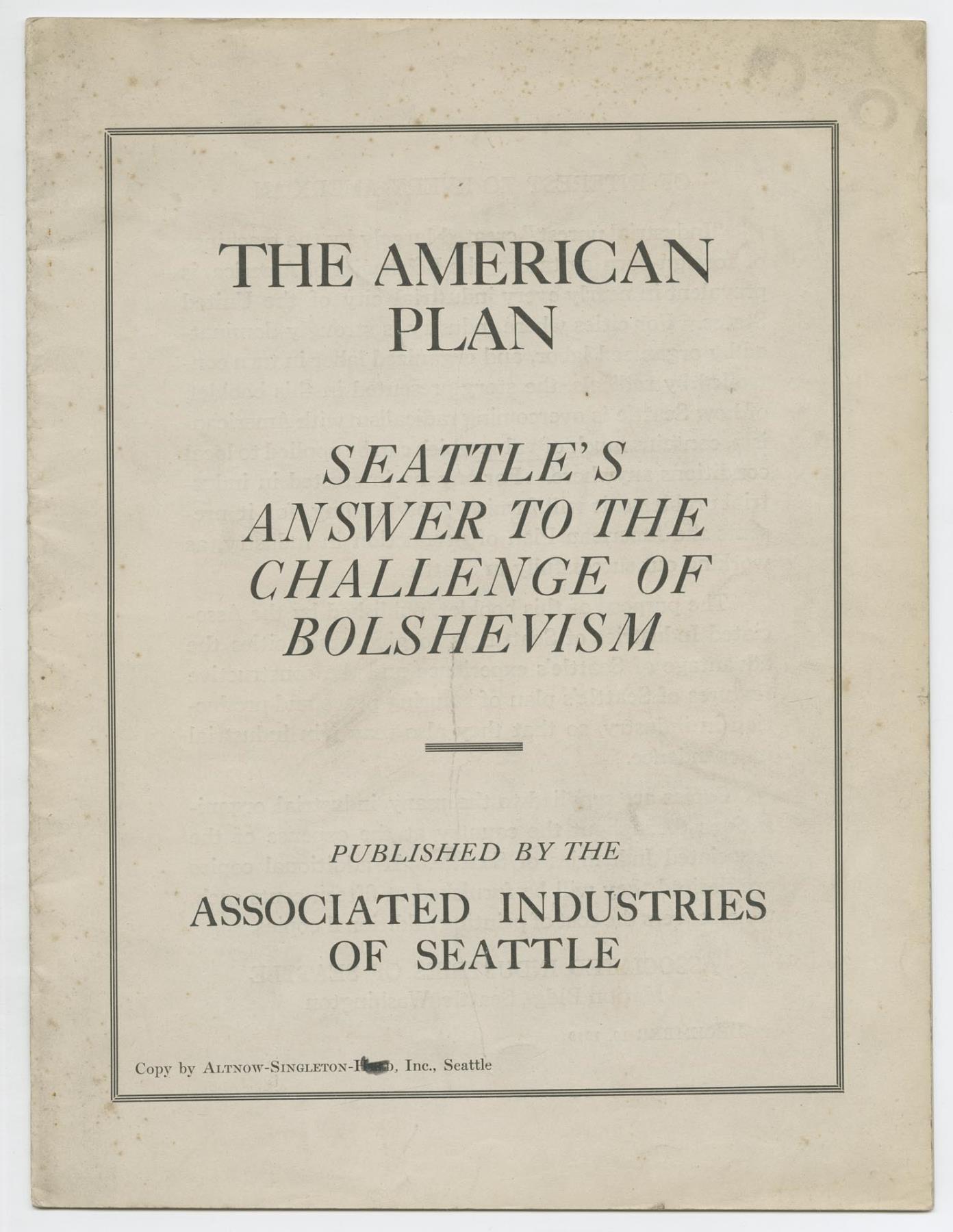 Image of The American Plan, December 10, 1919