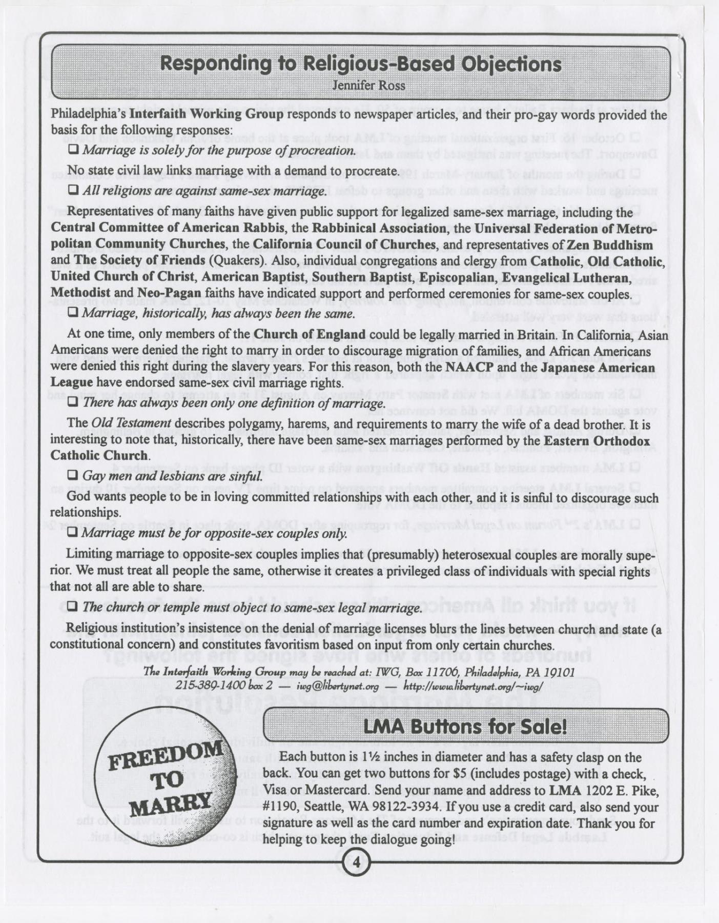 Image of LMA Marriage News, 1996