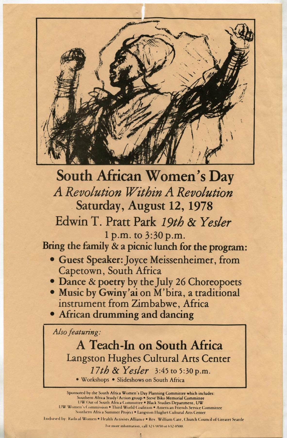 Image of South African Women's Day poster, August 12, 1978