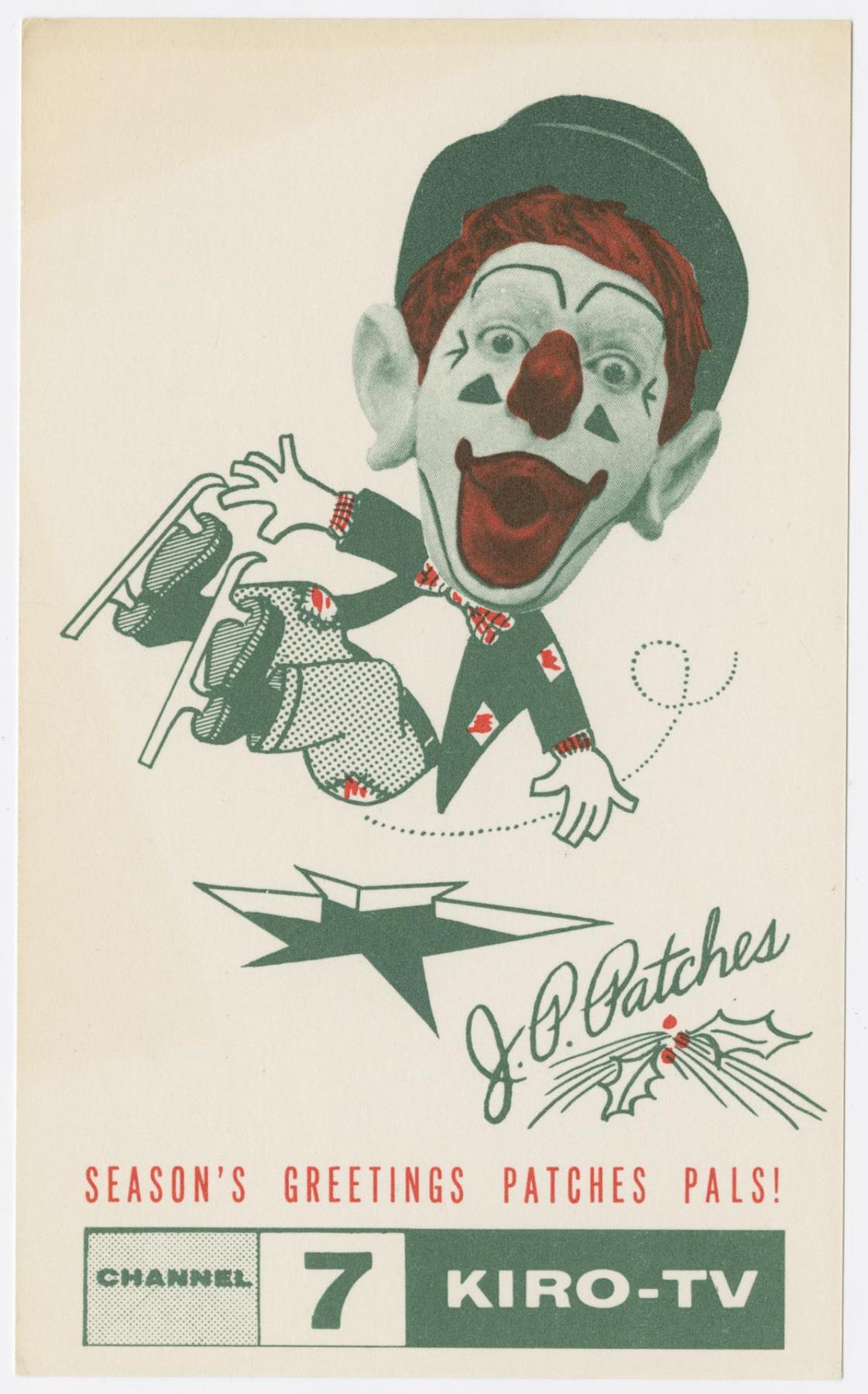Image of J.P. Patches holiday card, Seattle, circa 1965