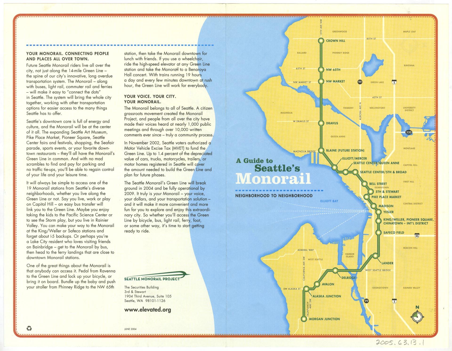 Image of A Guide to Seattle's Monorail, June 2004