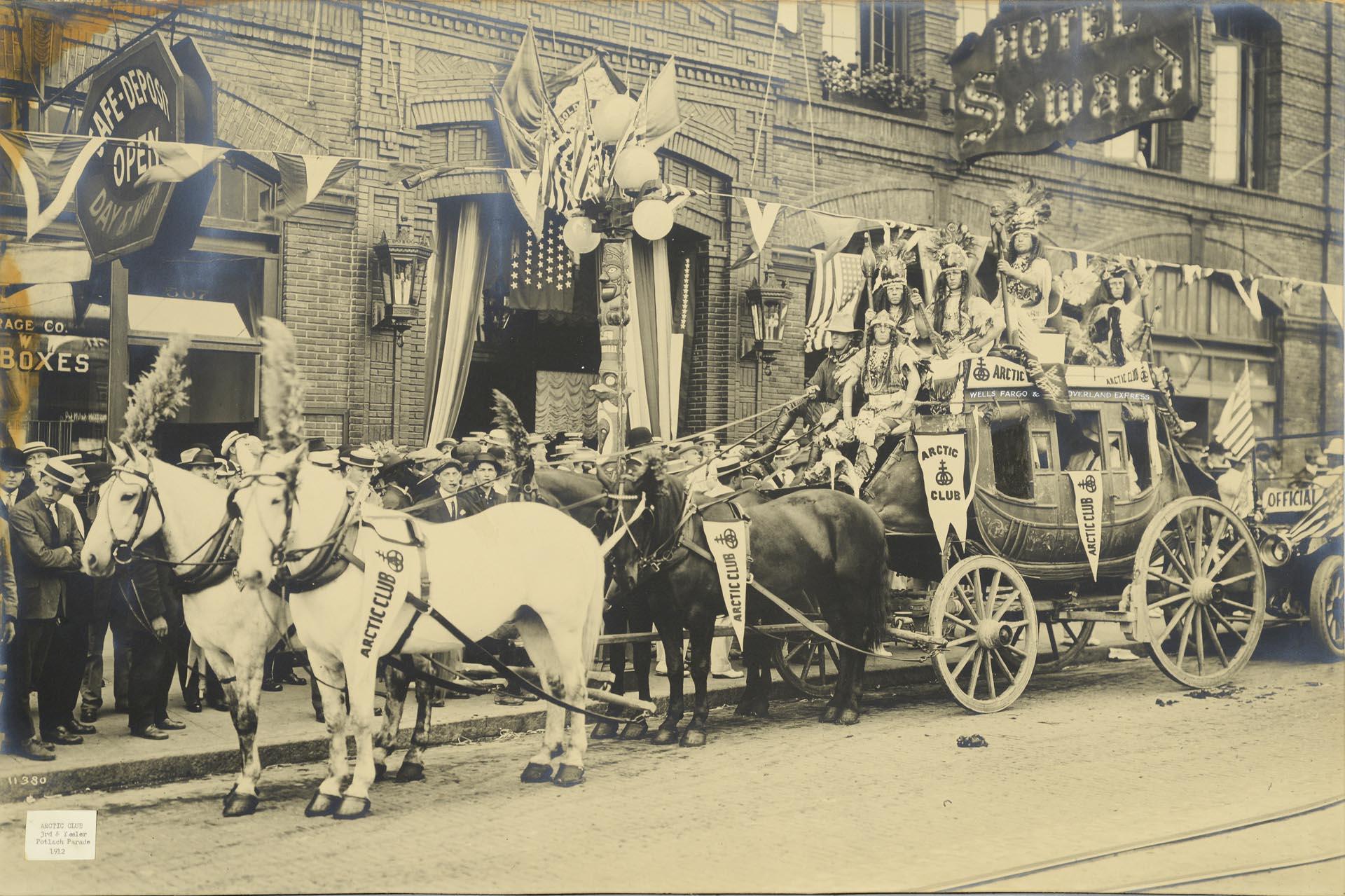 Image of Arctic Club parade float, Seattle, 1912