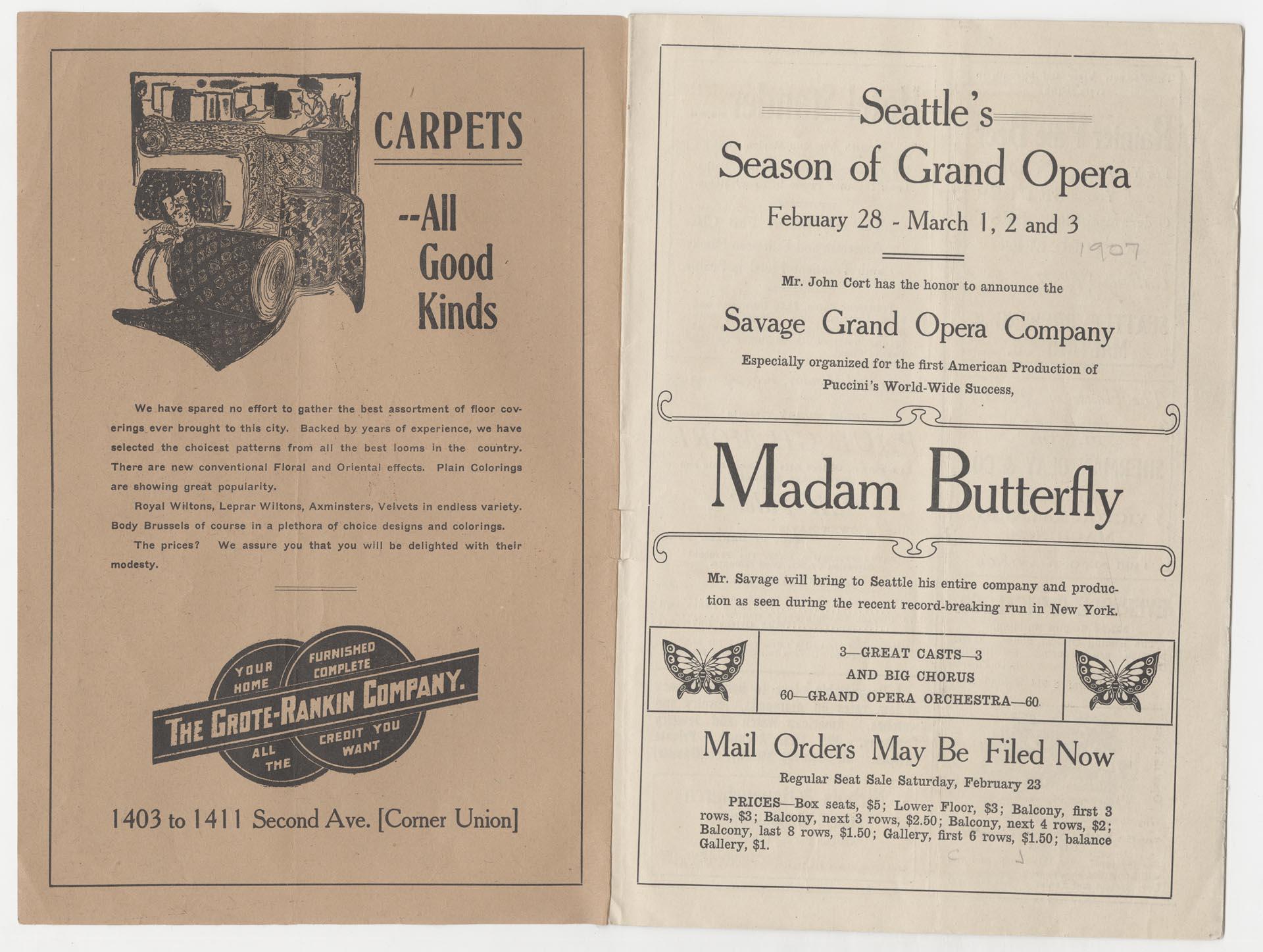 Image of Grand Opera House program, 1907
