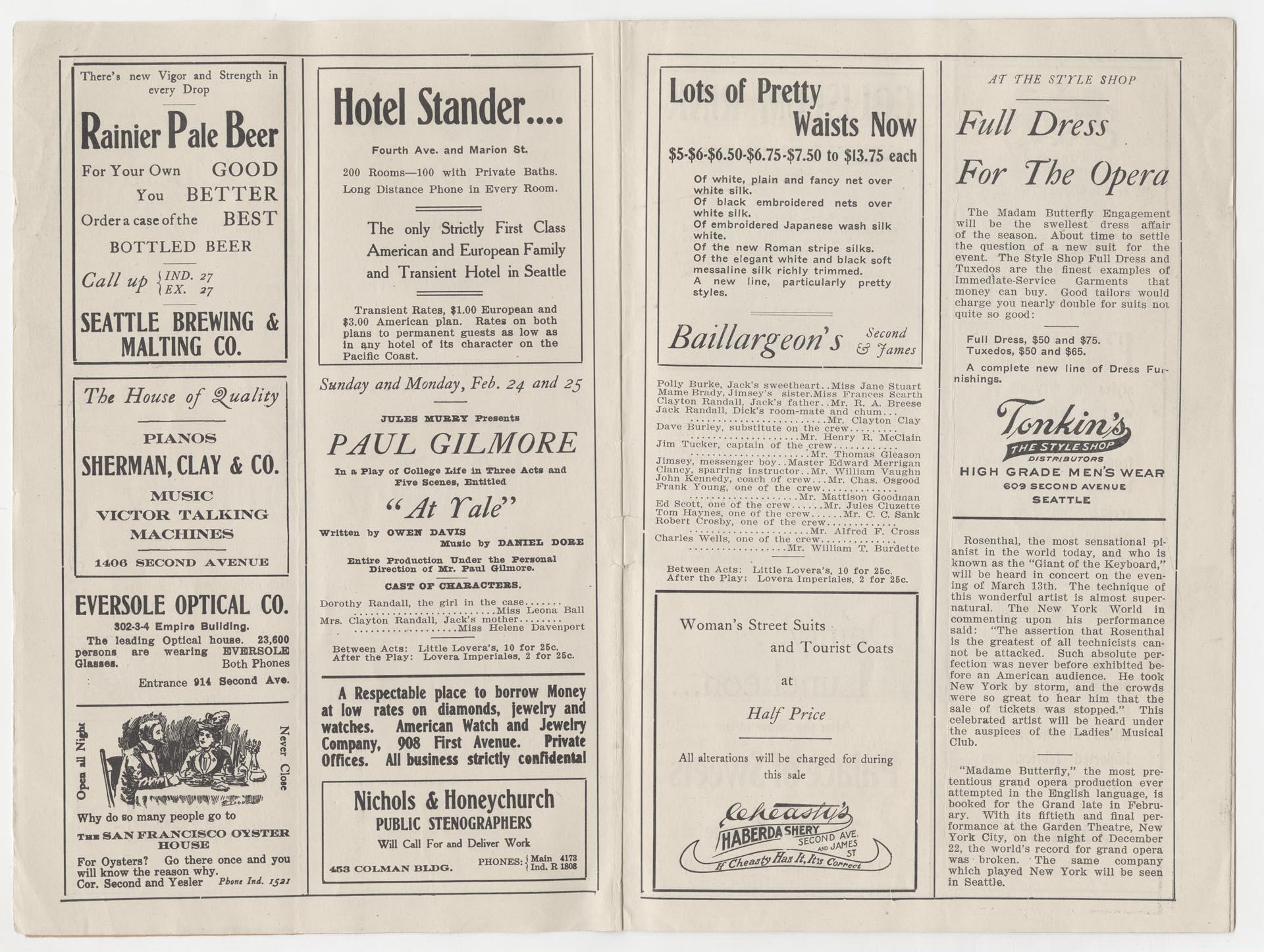 Image of Grand Opera House program, 1907