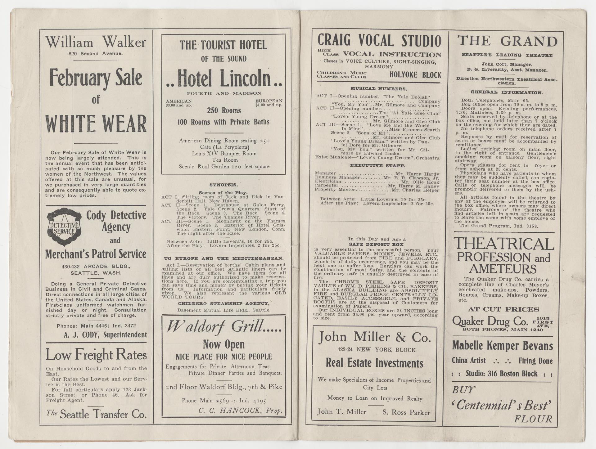 Image of Grand Opera House program, 1907