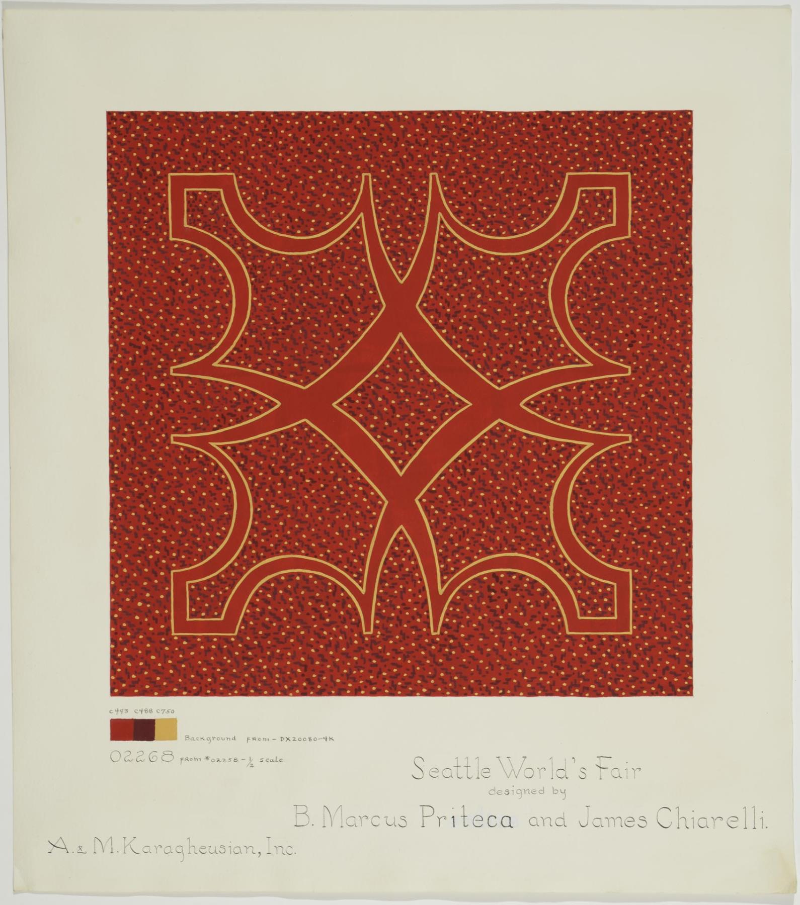 Image of Carpet design for renovation of Century 21 Opera House, circa 1961