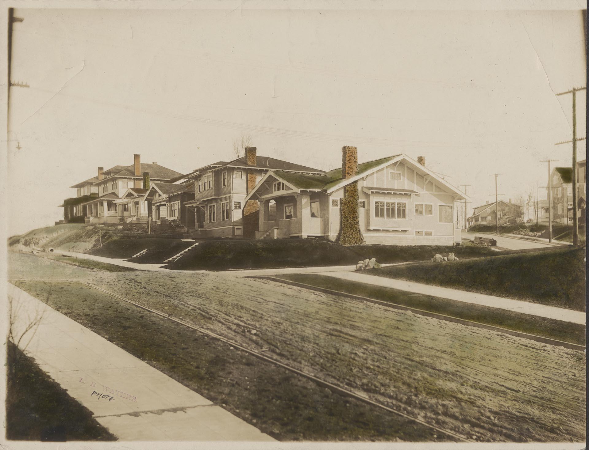 Image of Houses constructed by Long Building Company, Seattle, circa 1920