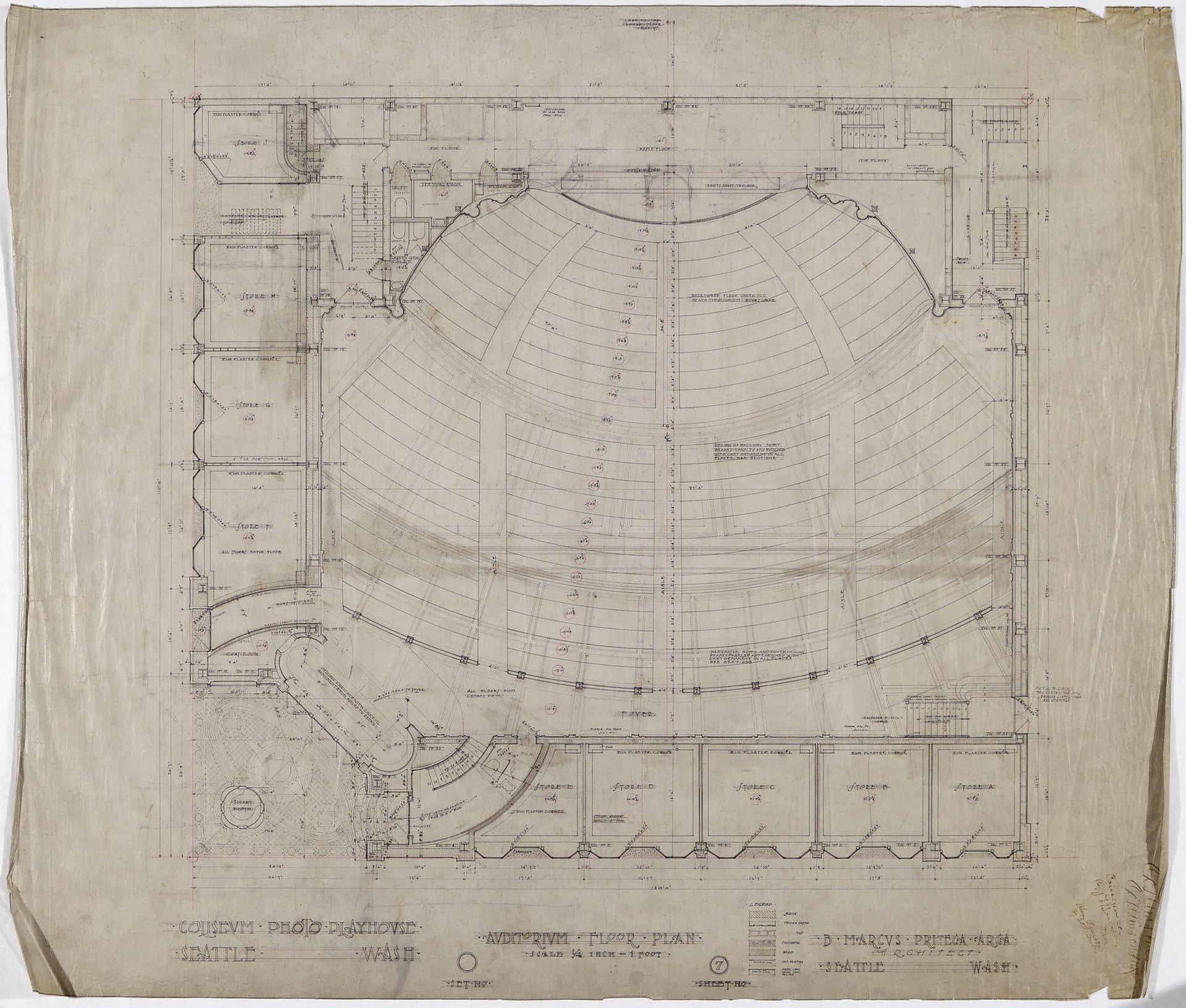 Image of Auditorium floor plan, Coliseum Theater, Seattle, 1915