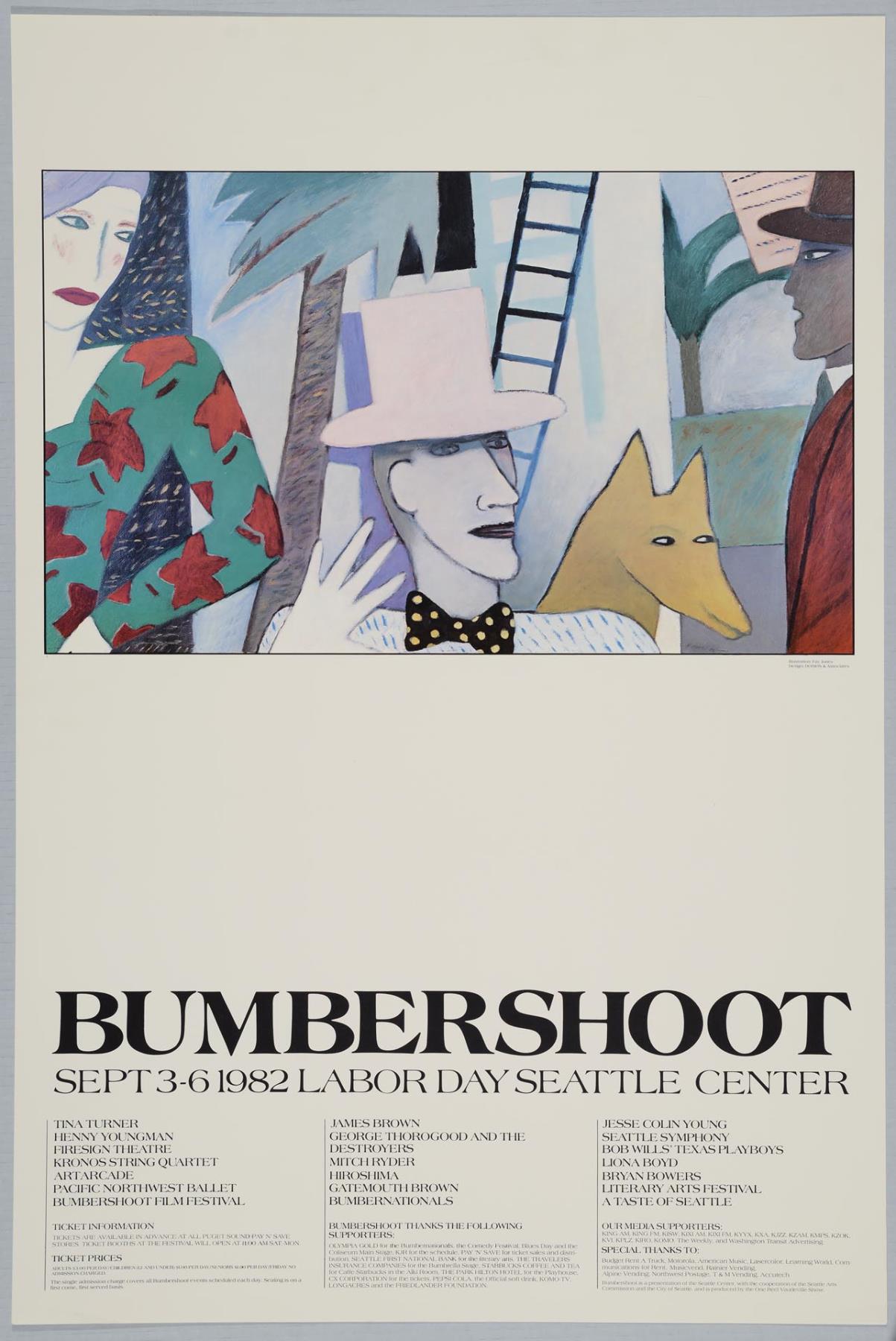 Image of Bumbershoot poster, Seattle, September 3-6, 1982