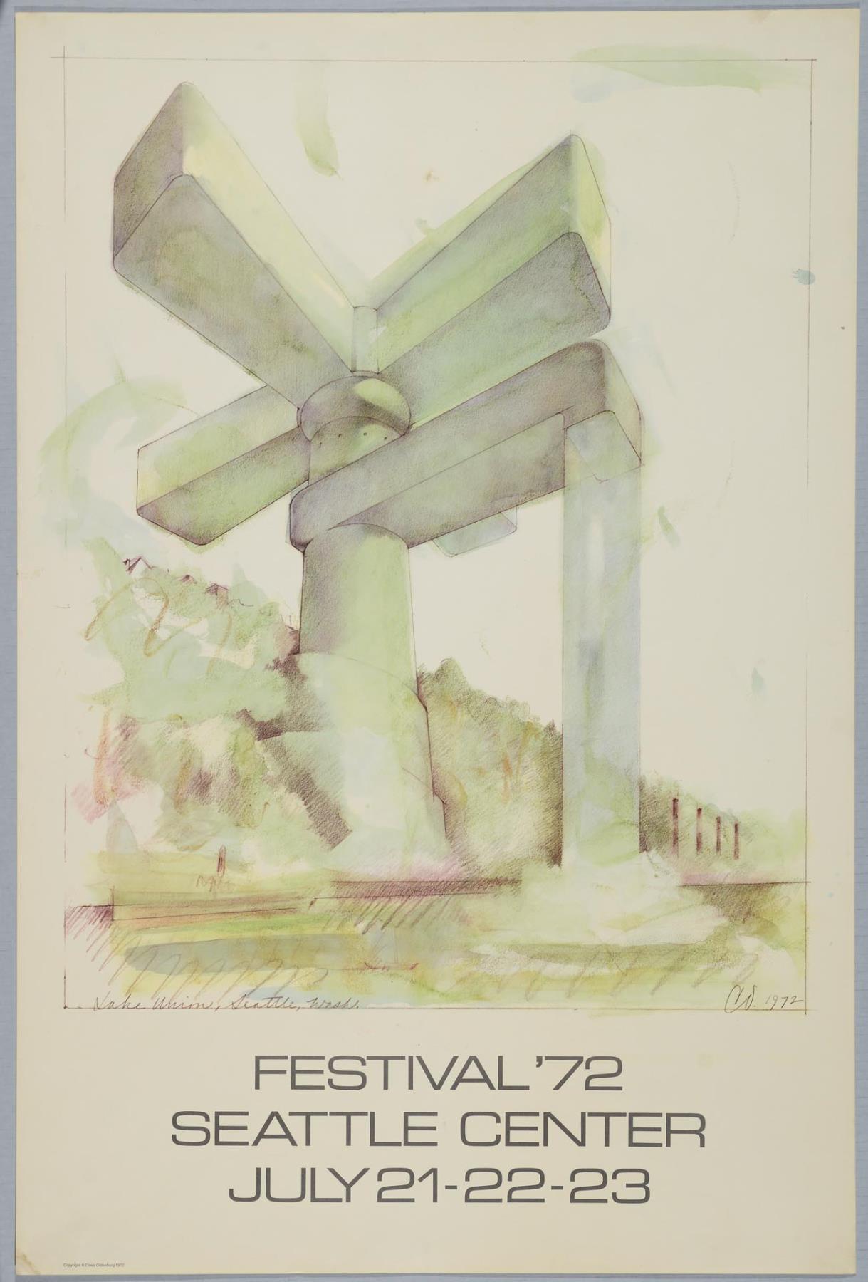 Image of Bumbershoot poster, Seattle, July 21-23, 1972