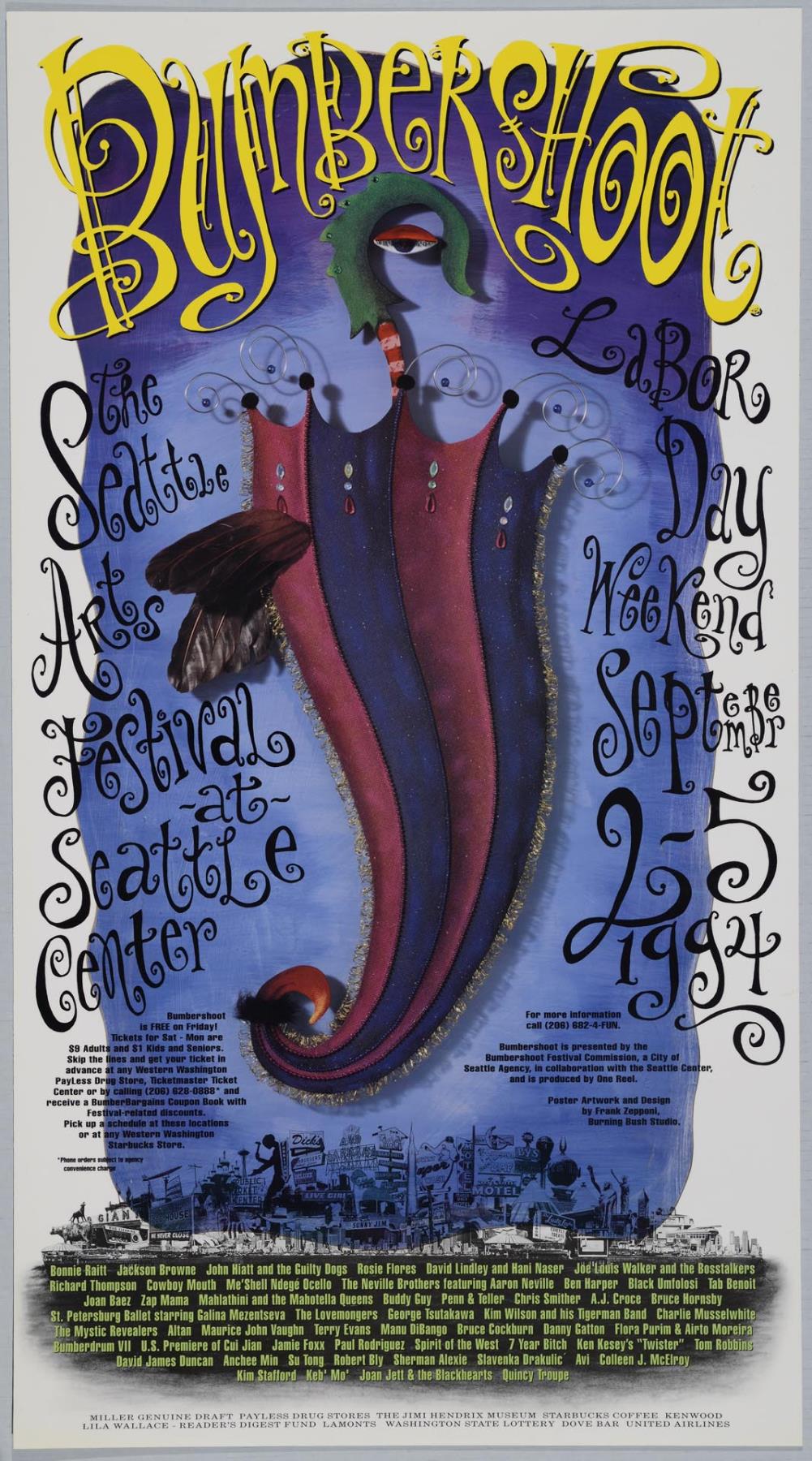 Image of Bumbershoot poster, Seattle, September 2-5, 1994