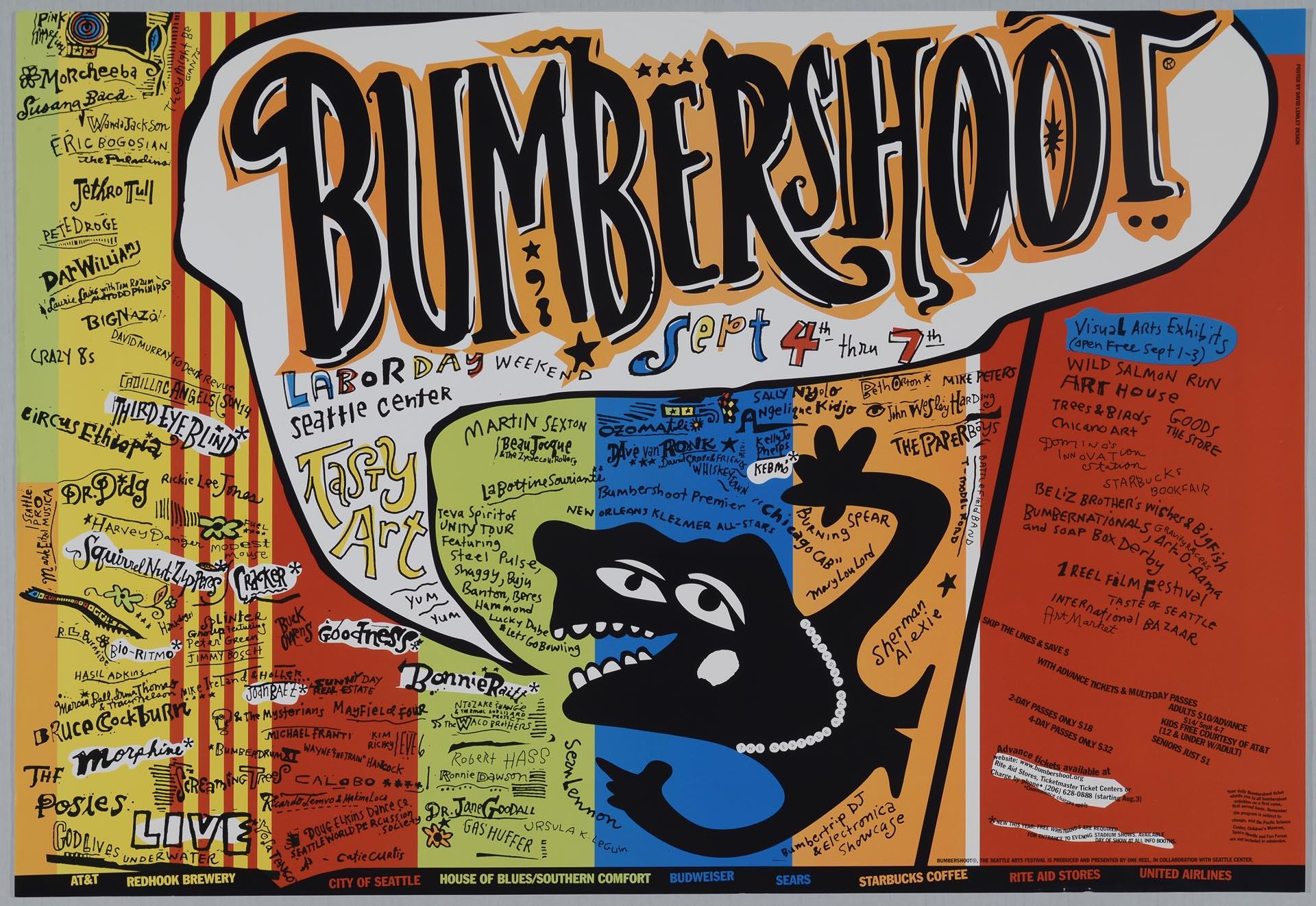 Image of Bumbershoot poster, Seattle, September 4-7, 1998