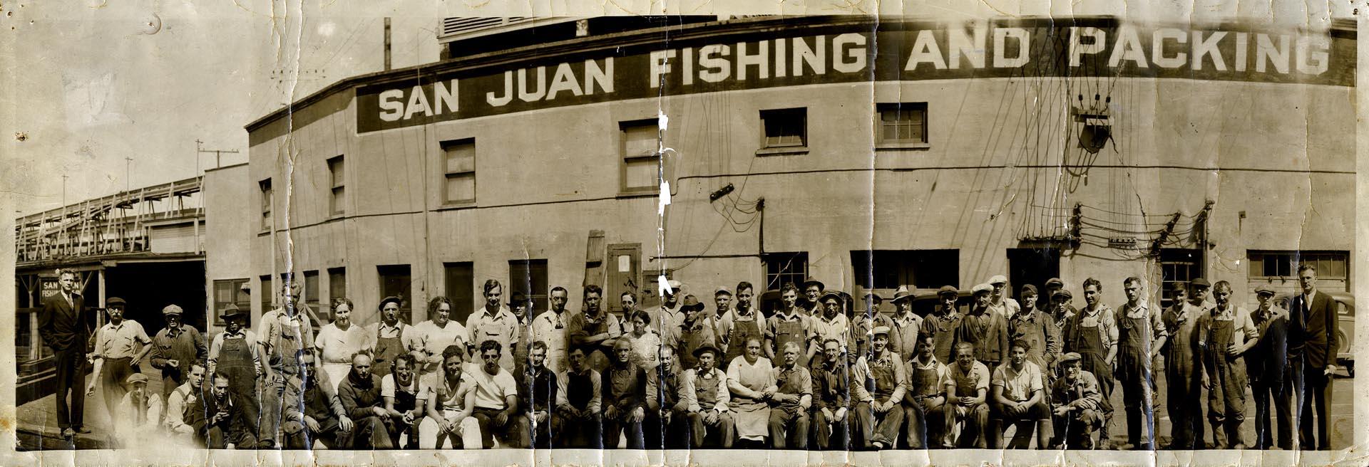 Image of San Juan Fishing and Packing employees, circa 1935