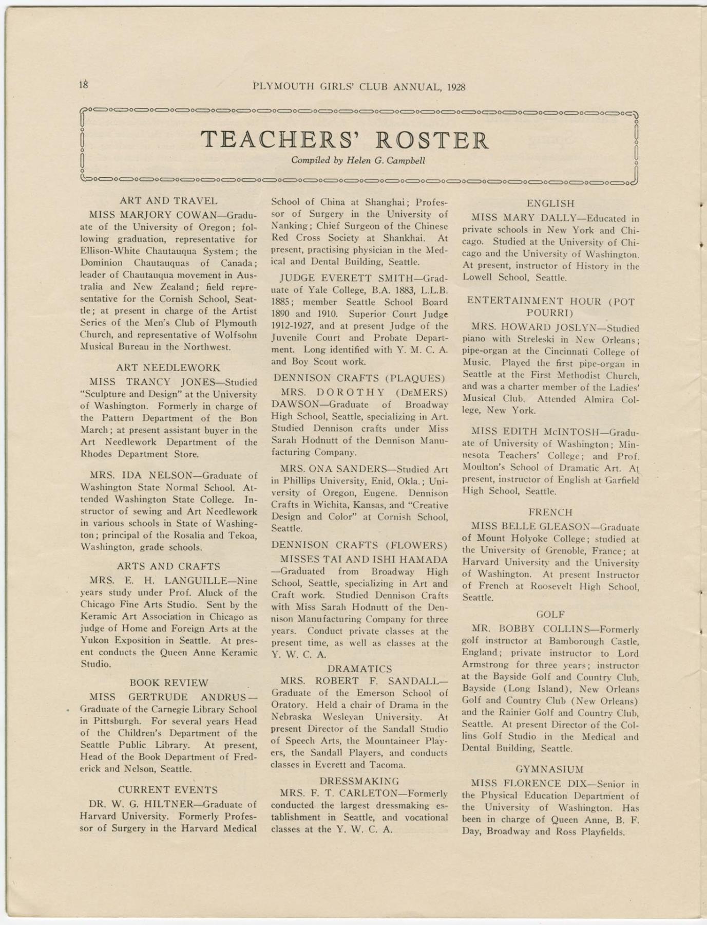 Image of Pilgrim Girls' Club Annual Magazine, 1928