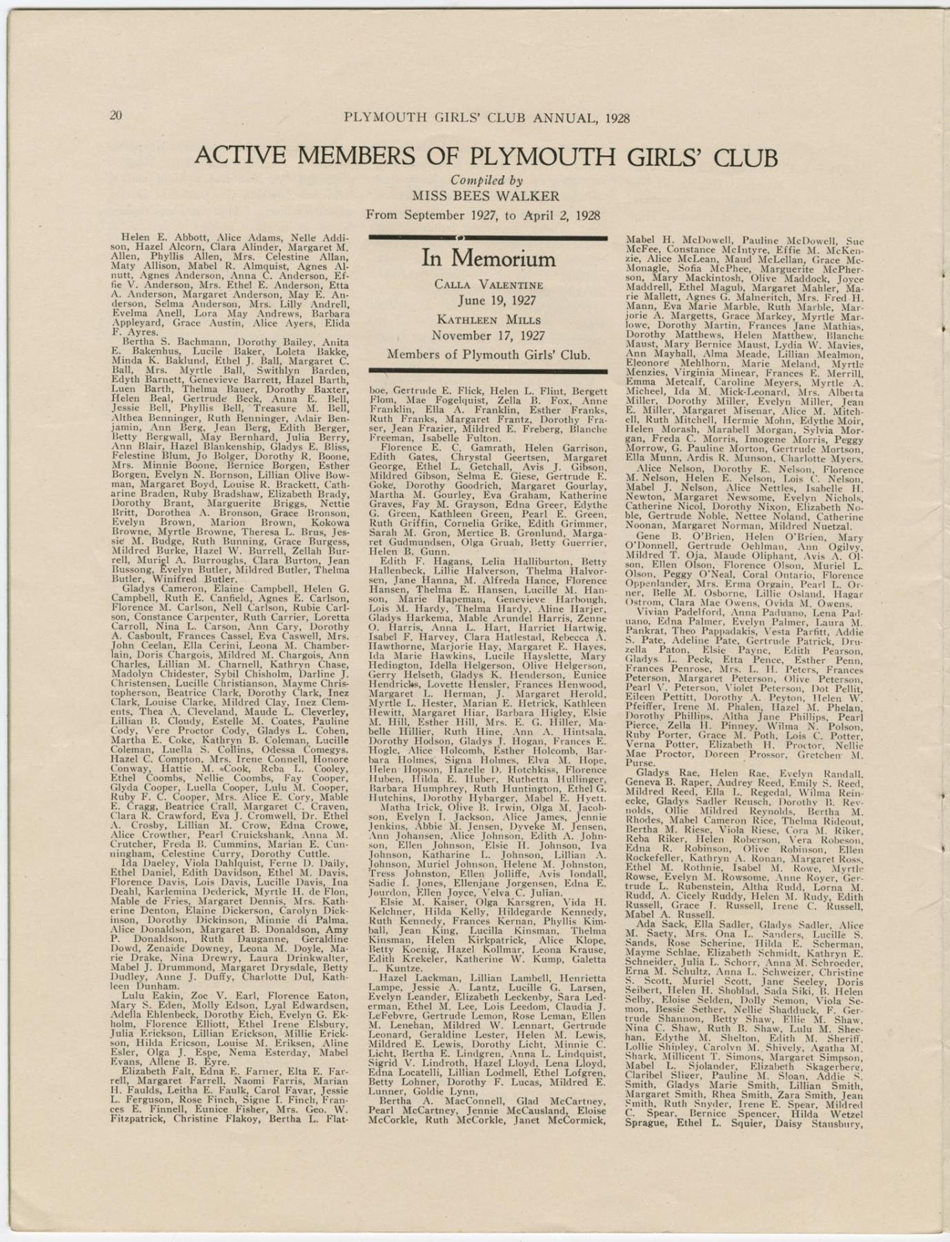 Image of Pilgrim Girls' Club Annual Magazine, 1928