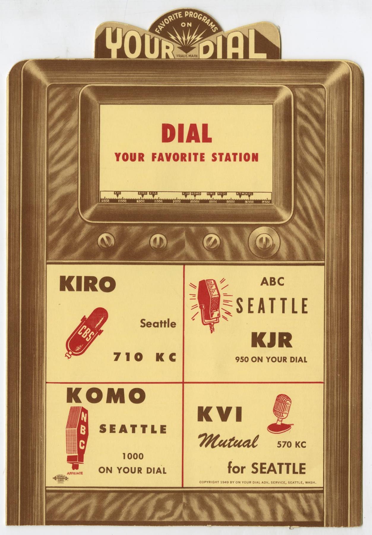 Image of Favorite Programs On Your Dial radio schedule, 1949