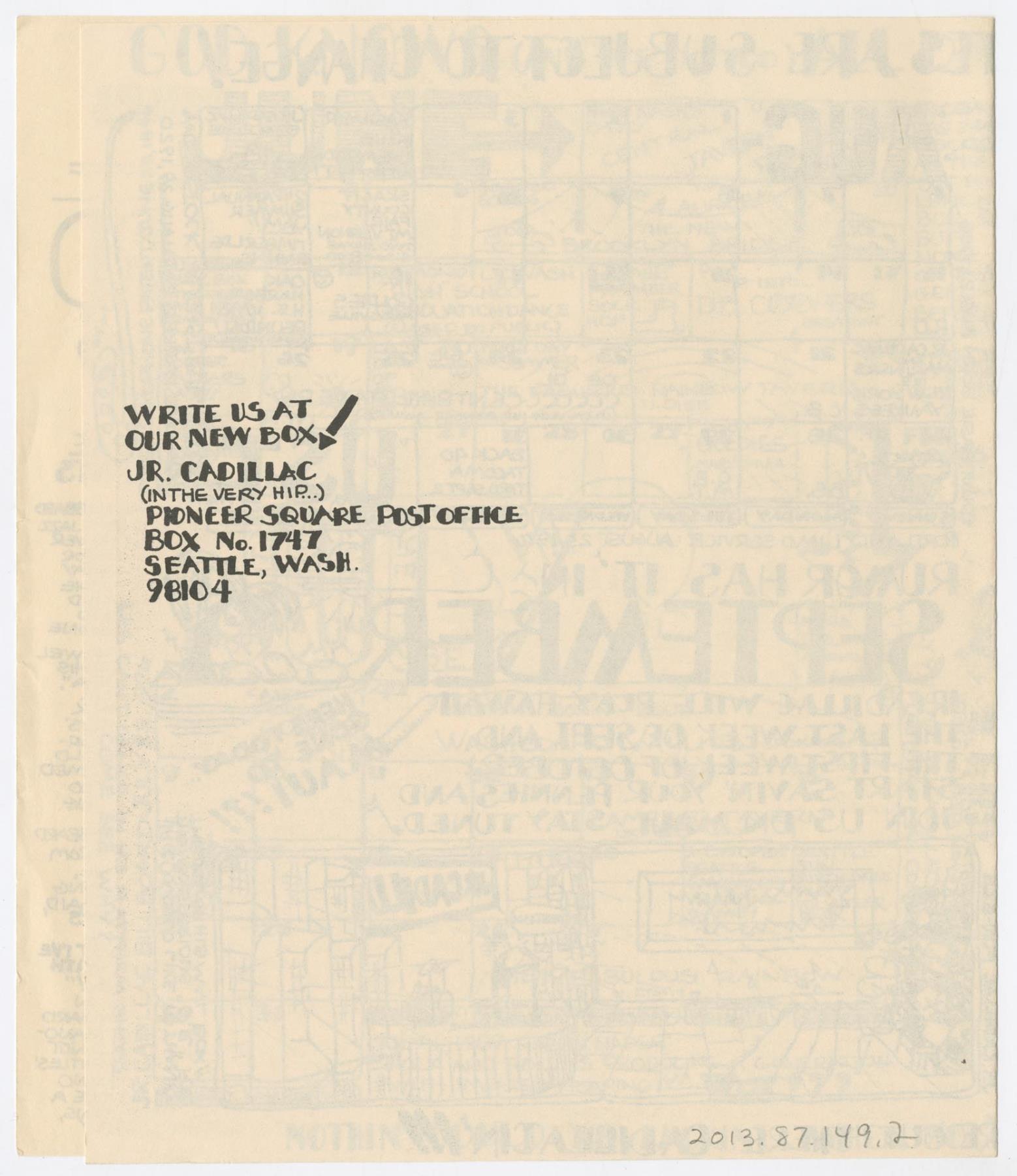 Image of Jr. Cadillac Times newsletter, 1978
