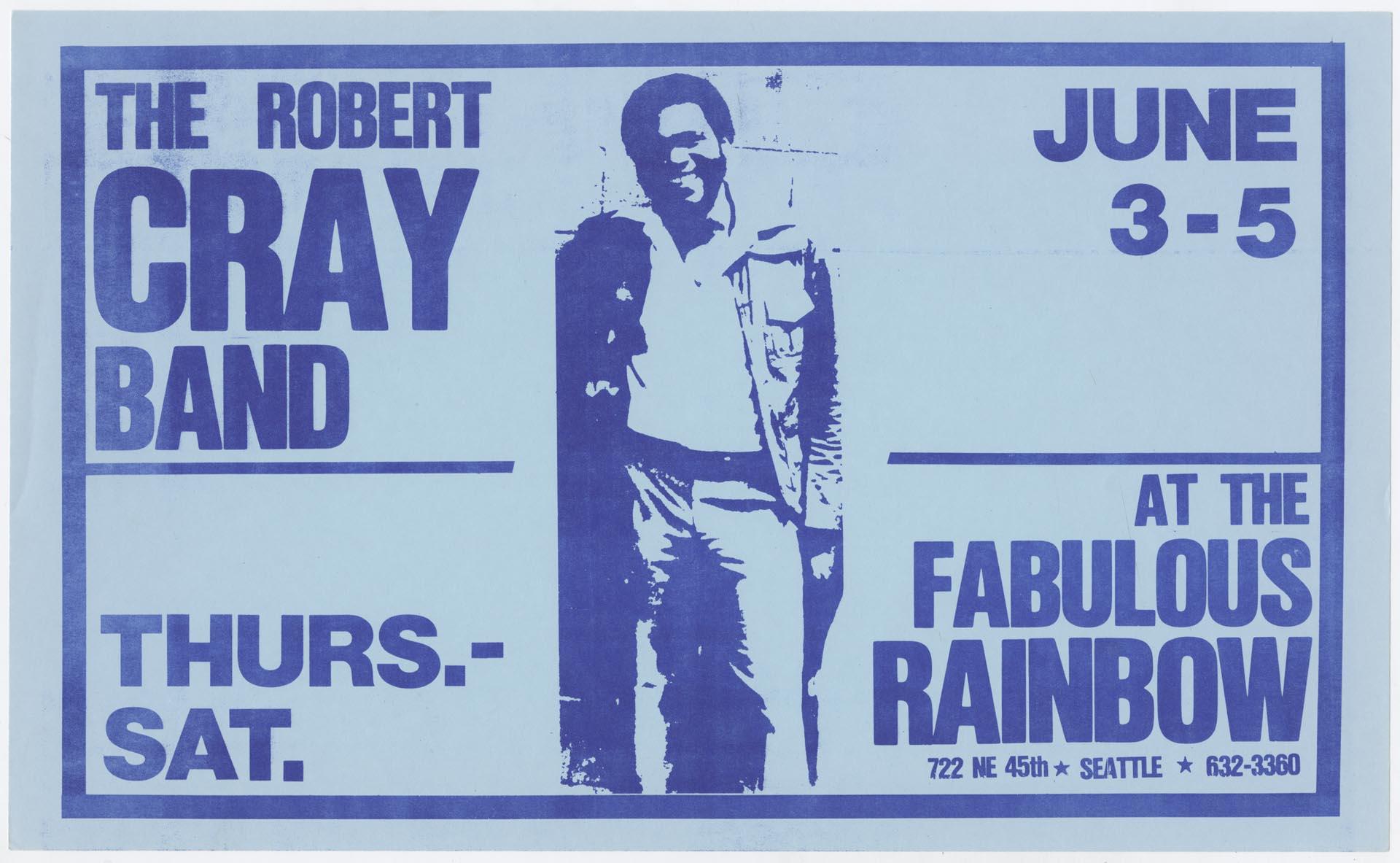Image of The Robert Cray Band concert poster, June 1982