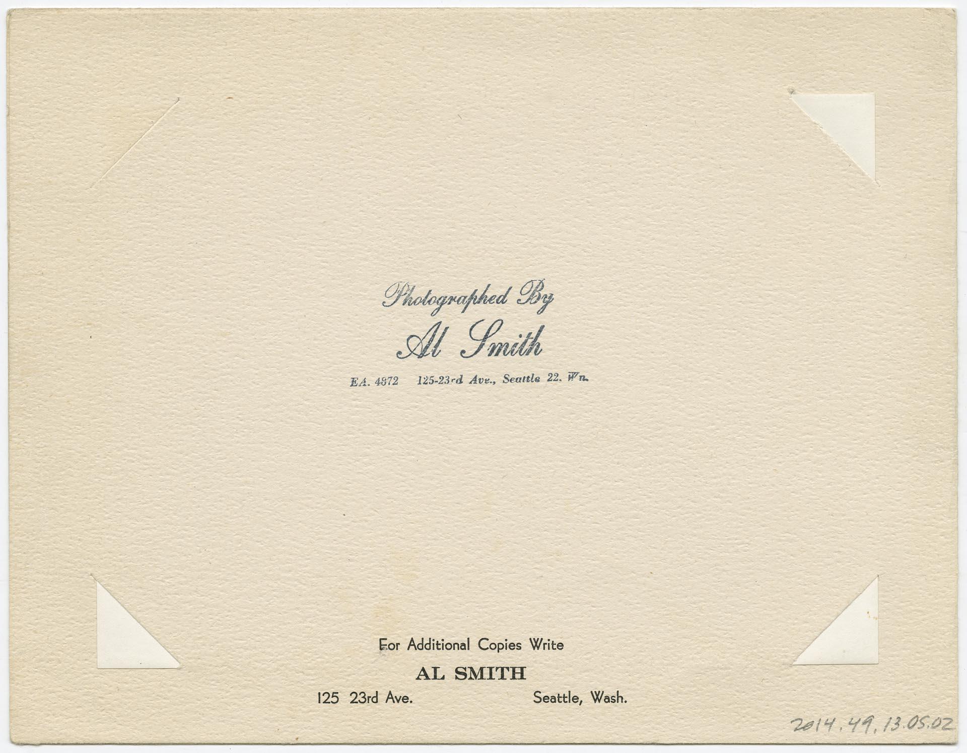 Image of Souvenir photo folder from the Basin Street Club, Seattle, circa 1945