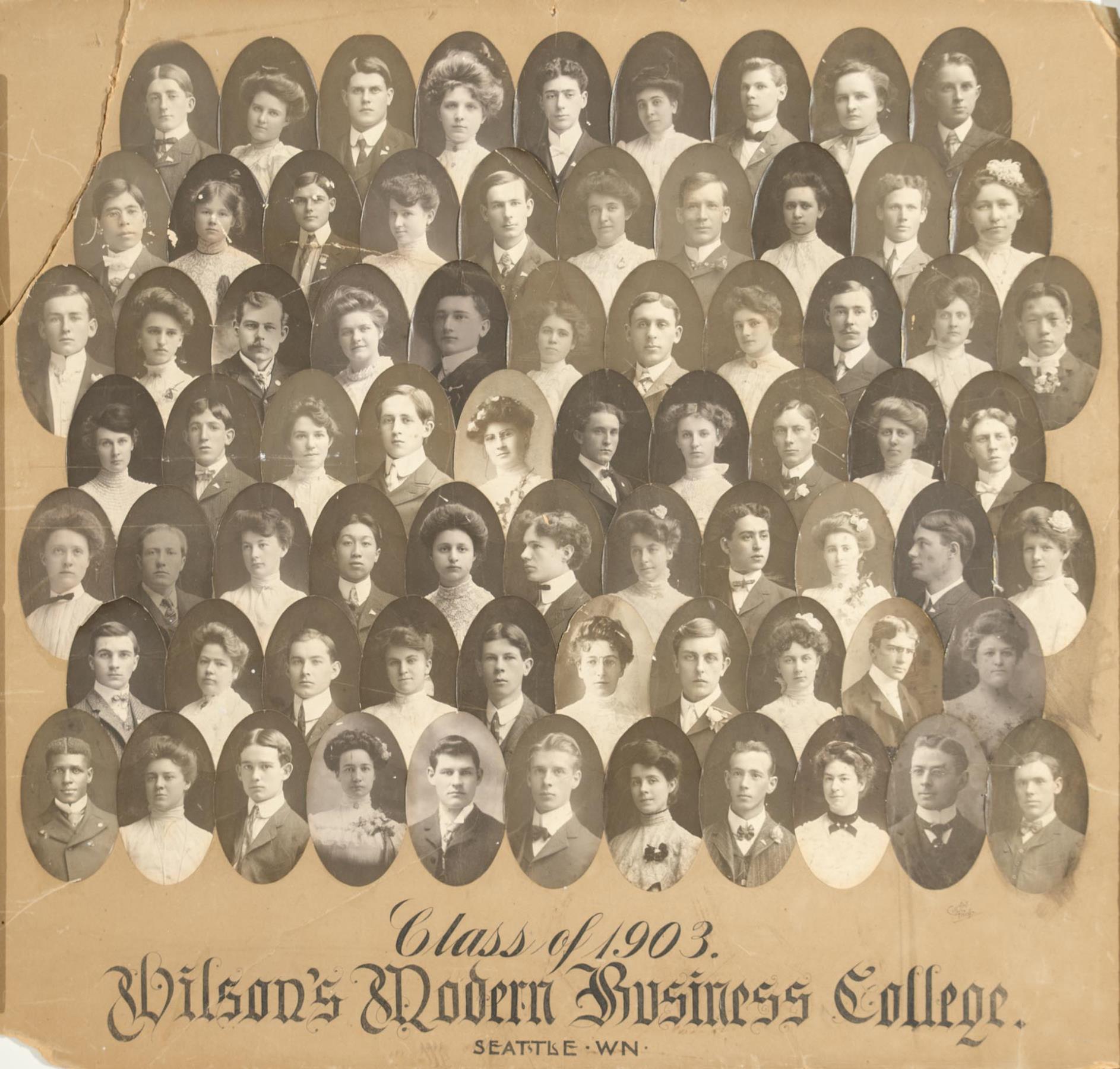Image of Graduates of Wilson's Modern Business College, Seattle, 1903