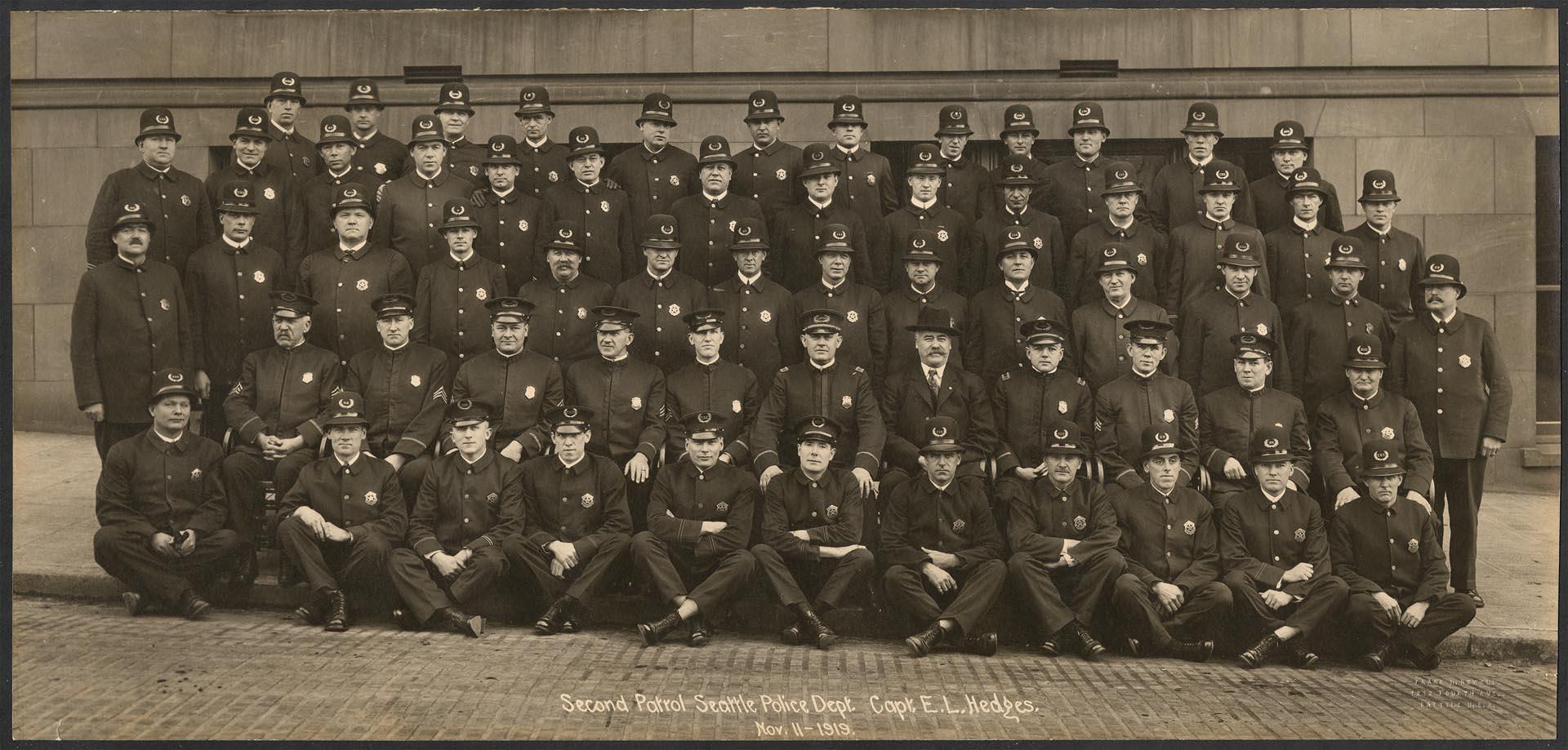 Image of Seattle Police Department Second Patrol, November 11, 1919