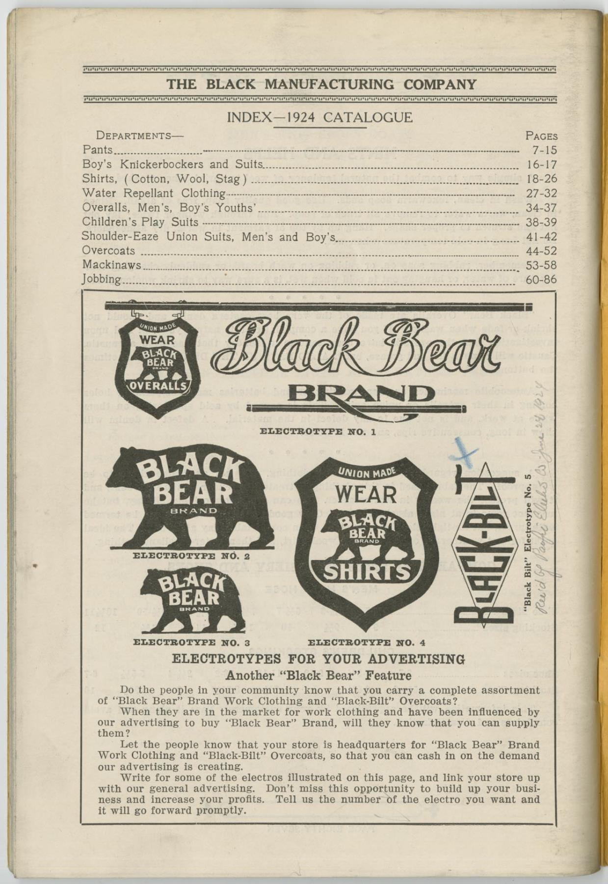 Image of Black Manufacturing Company trade catalog, 1924