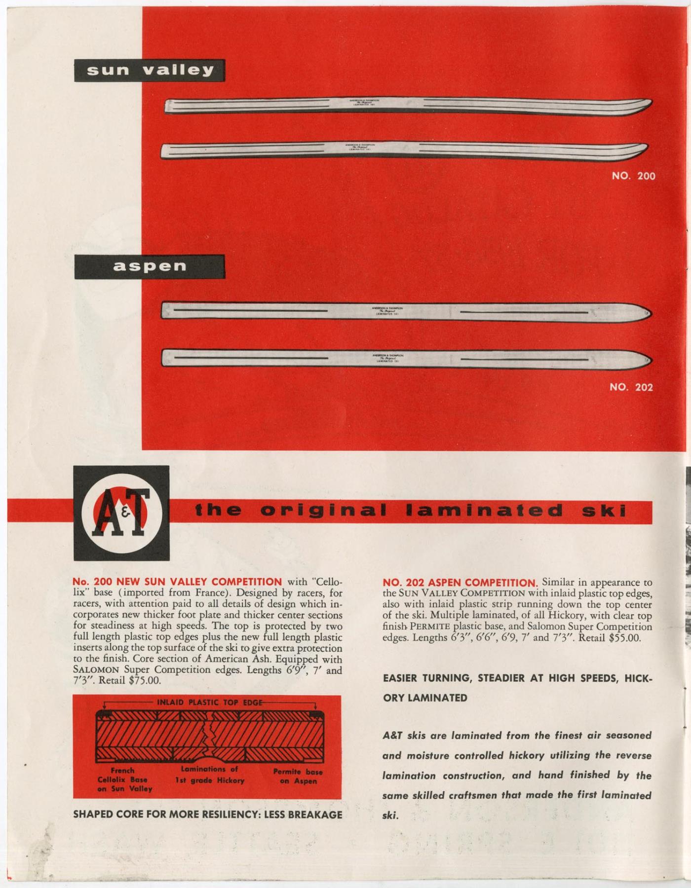Image of Anderson & Thompson Ski Company catalog, 1956