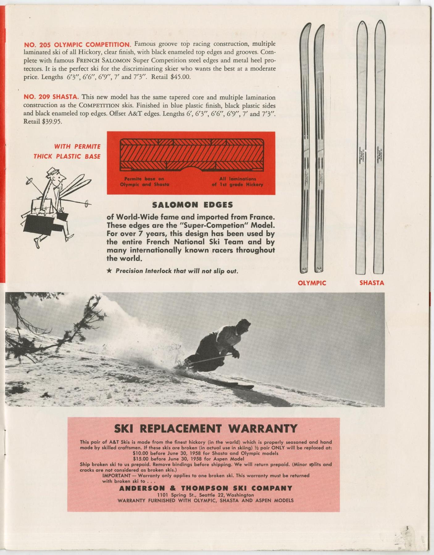 Image of Anderson & Thompson Ski Company catalog, 1956