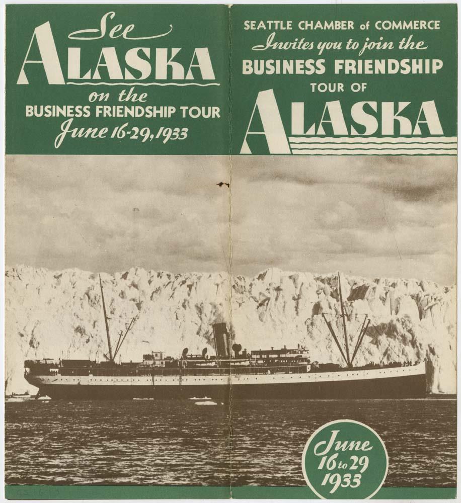 Image of Brochure for Business Friendship Tour of Alaska, June 1933