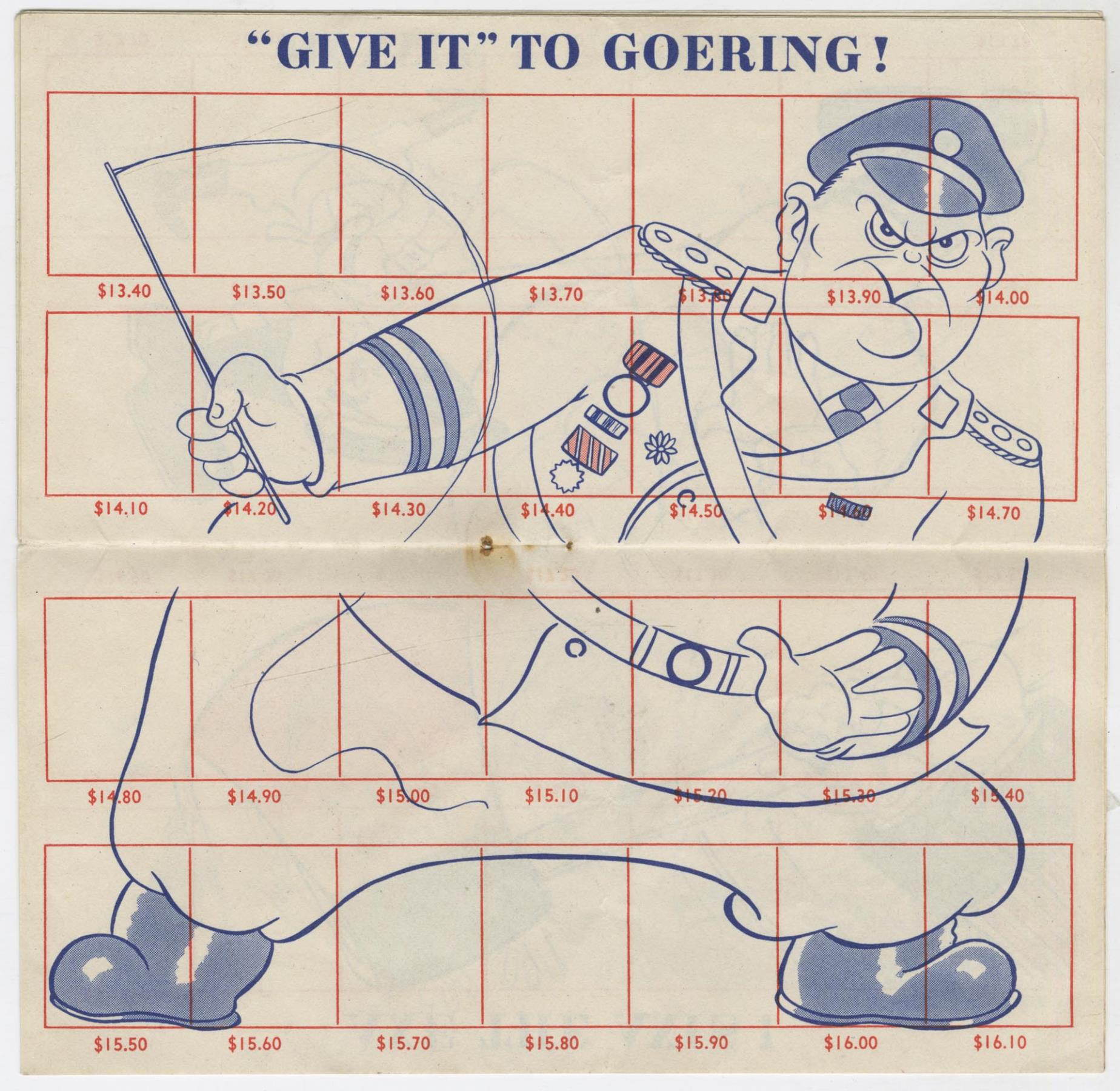 Image of Stamp Out the Axis war savings stamp album, circa 1943