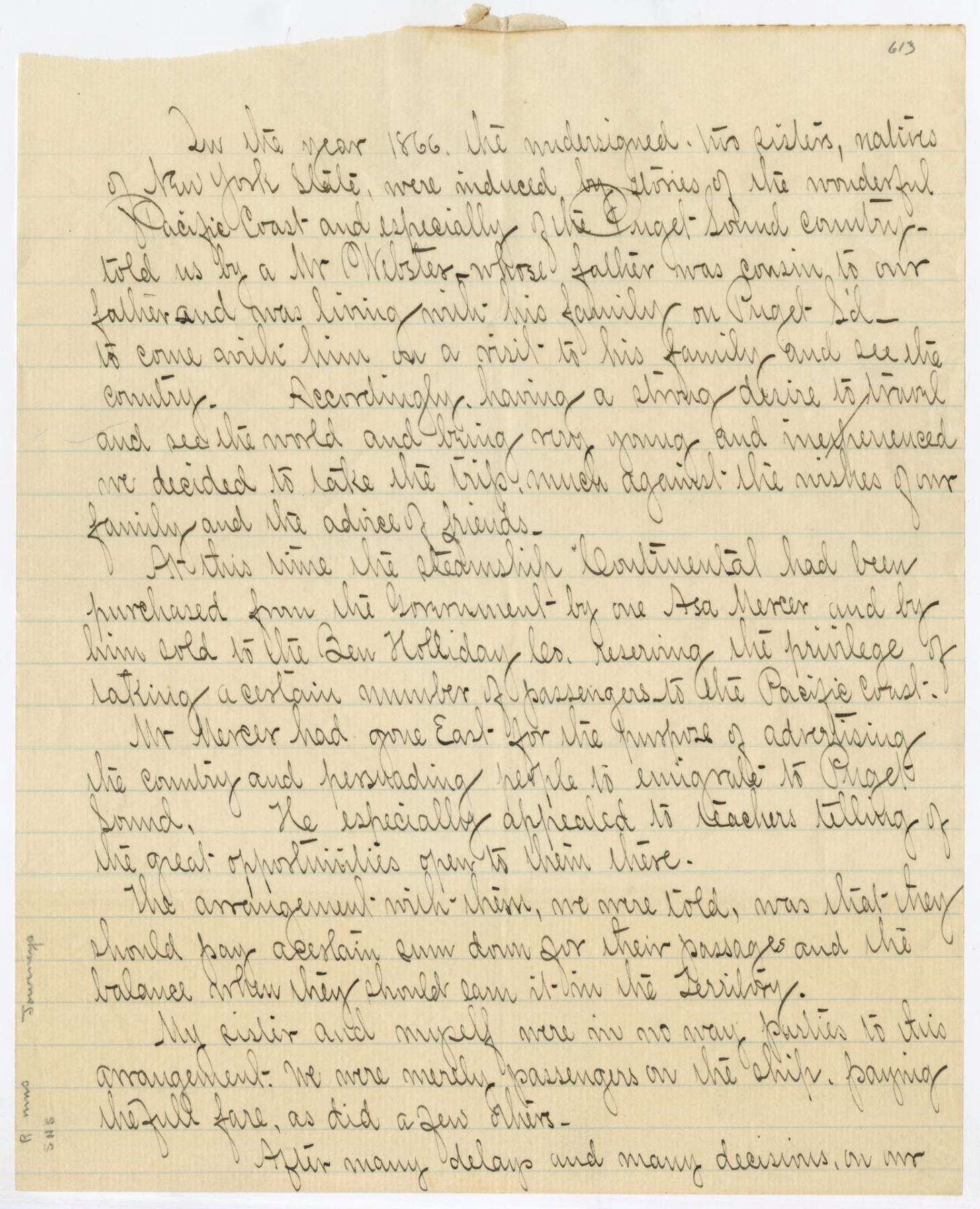 Image of Handwritten statement by Annie Peebles Brown and Elizabeth Peebles MacKintosh, circa 1900