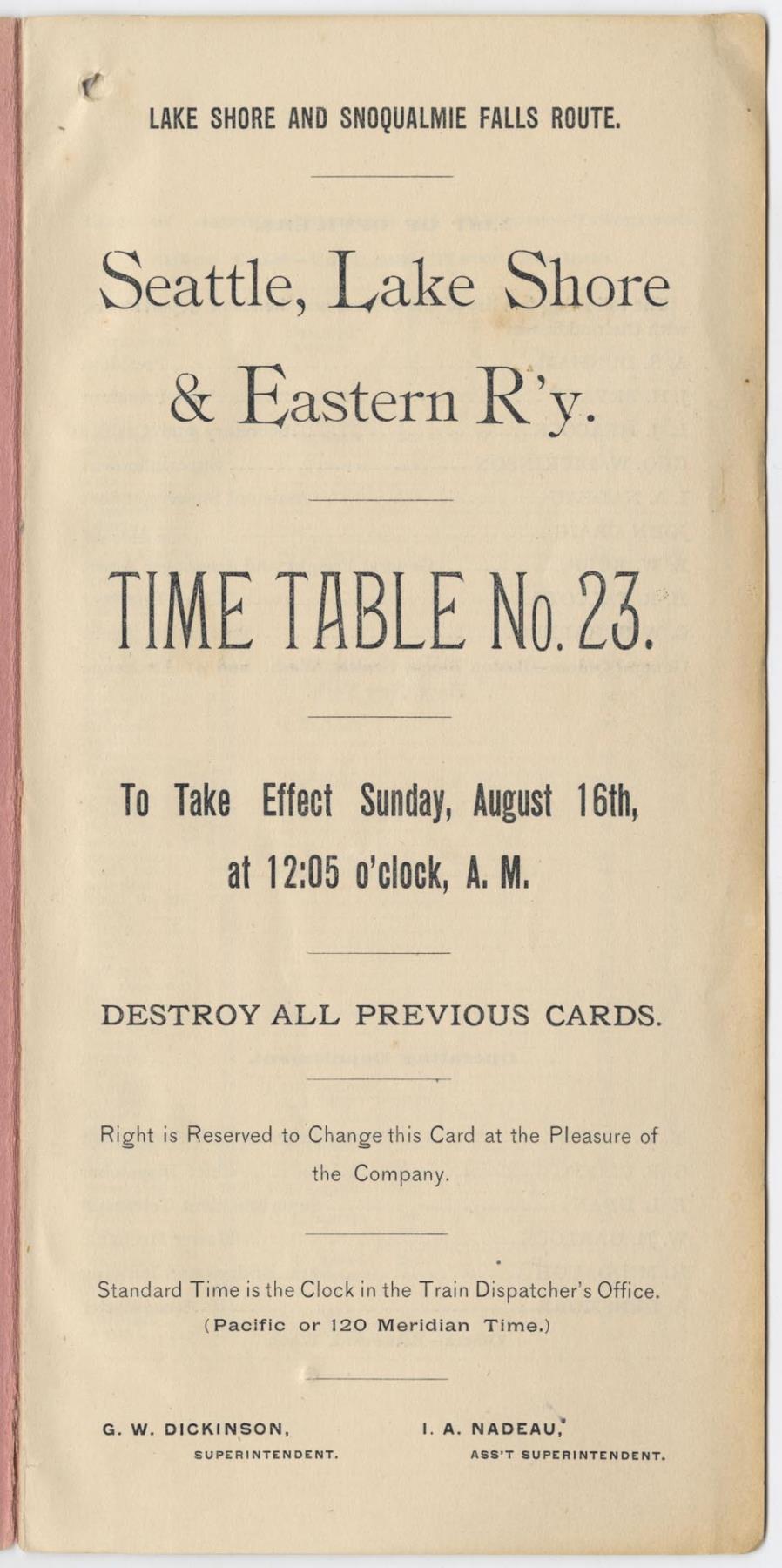 Image of SLS&E Ry Time Table No. 23, August 16, 1891