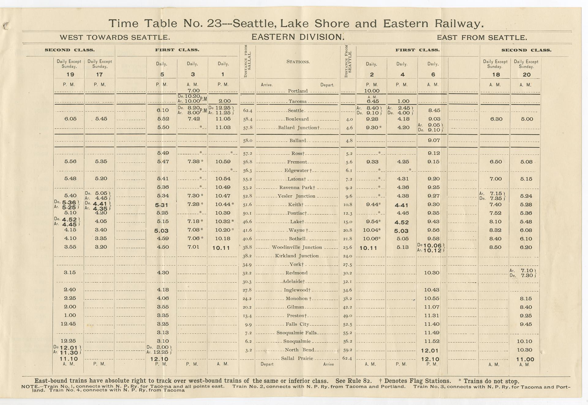 Image of SLS&E Ry Time Table No. 23, August 16, 1891